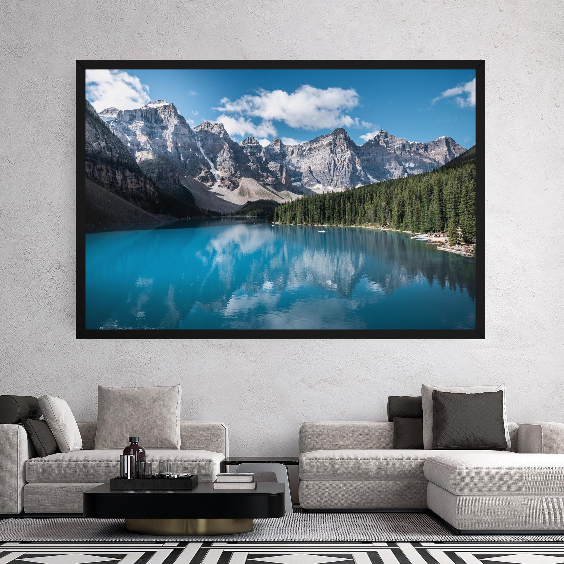 Leinwandbild Beautiful Lake Canada mockup 2