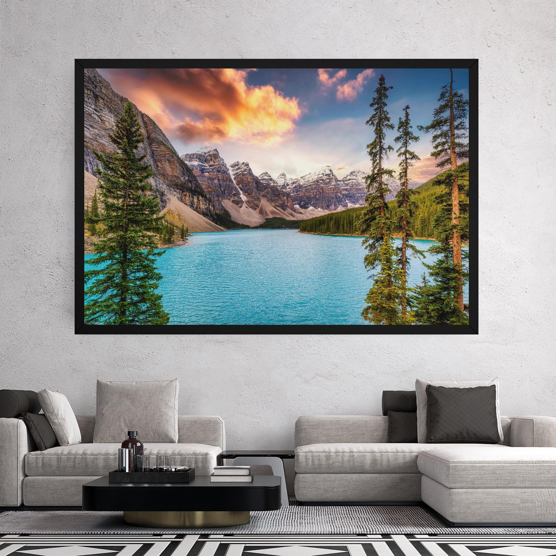 Leinwandbild Blue Magic Lake mockup 2