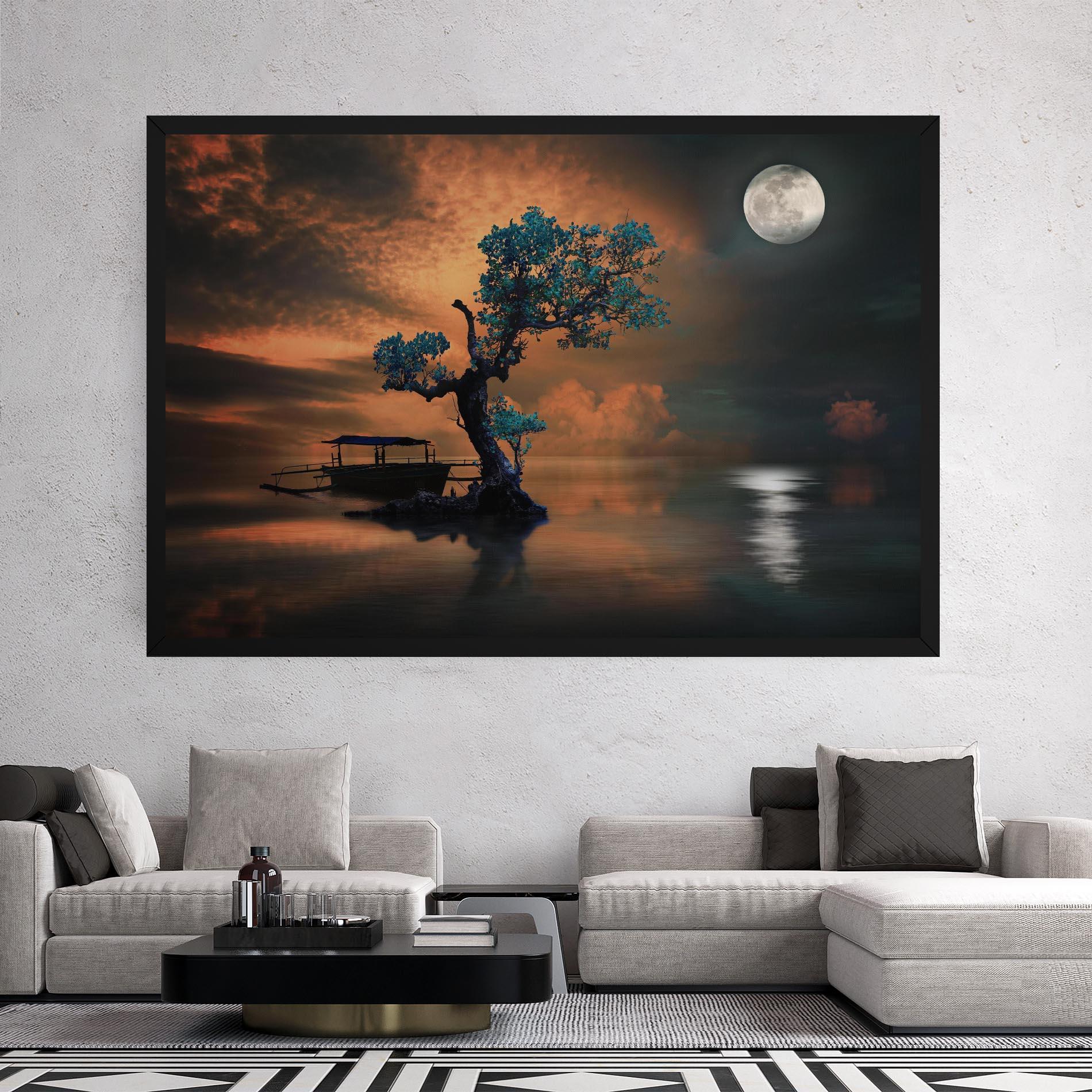 Leinwandbild Blue Tree mockup 2