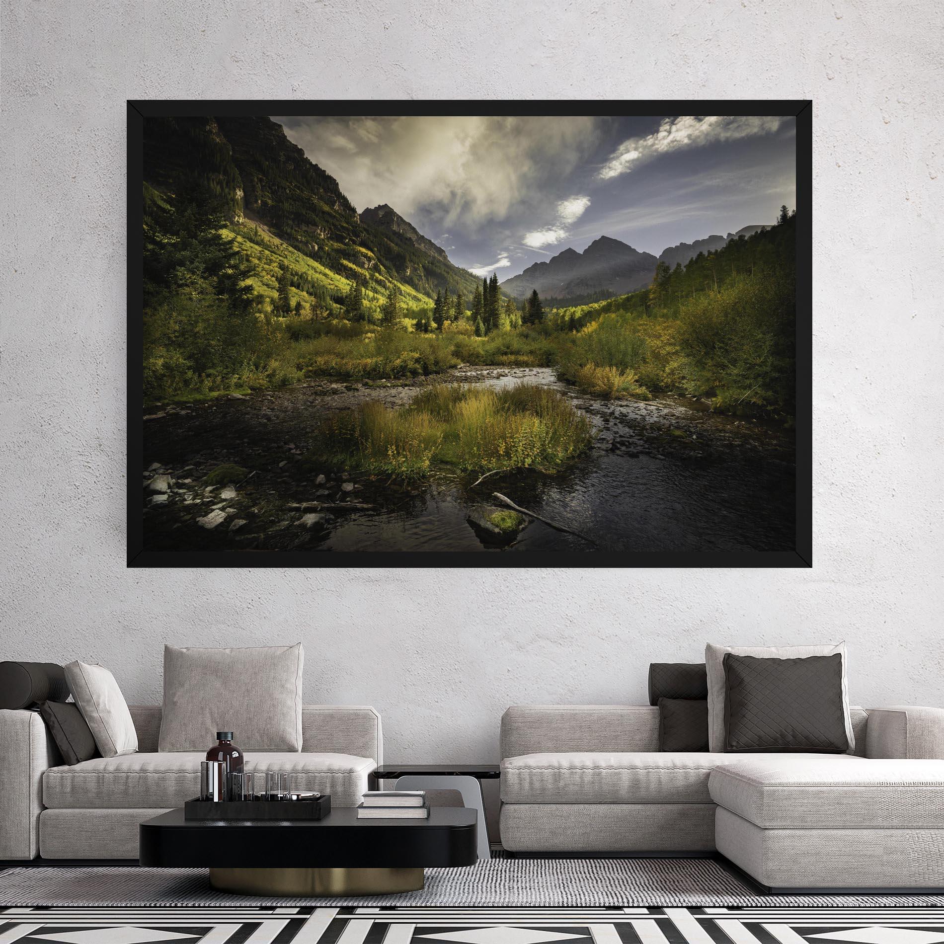 Leinwandbild Cloudy Lake mockup 2