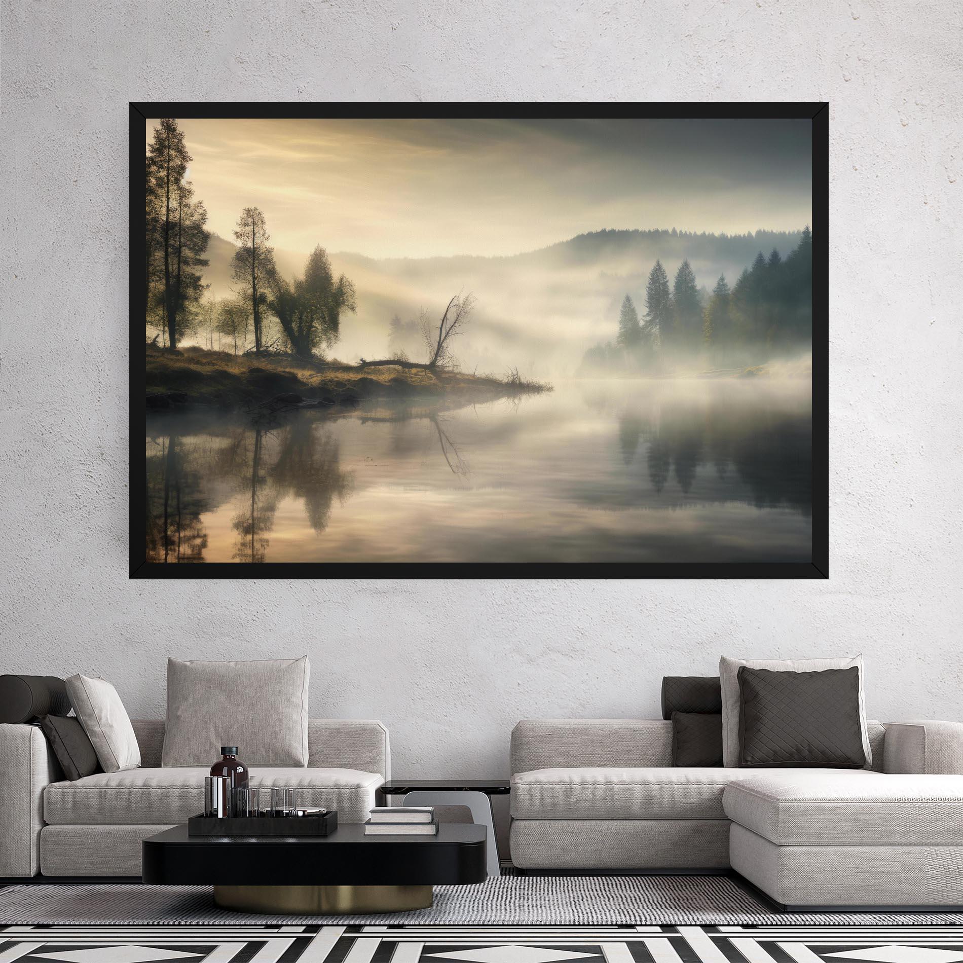 Leinwandbild Foggy Morning mockup 2