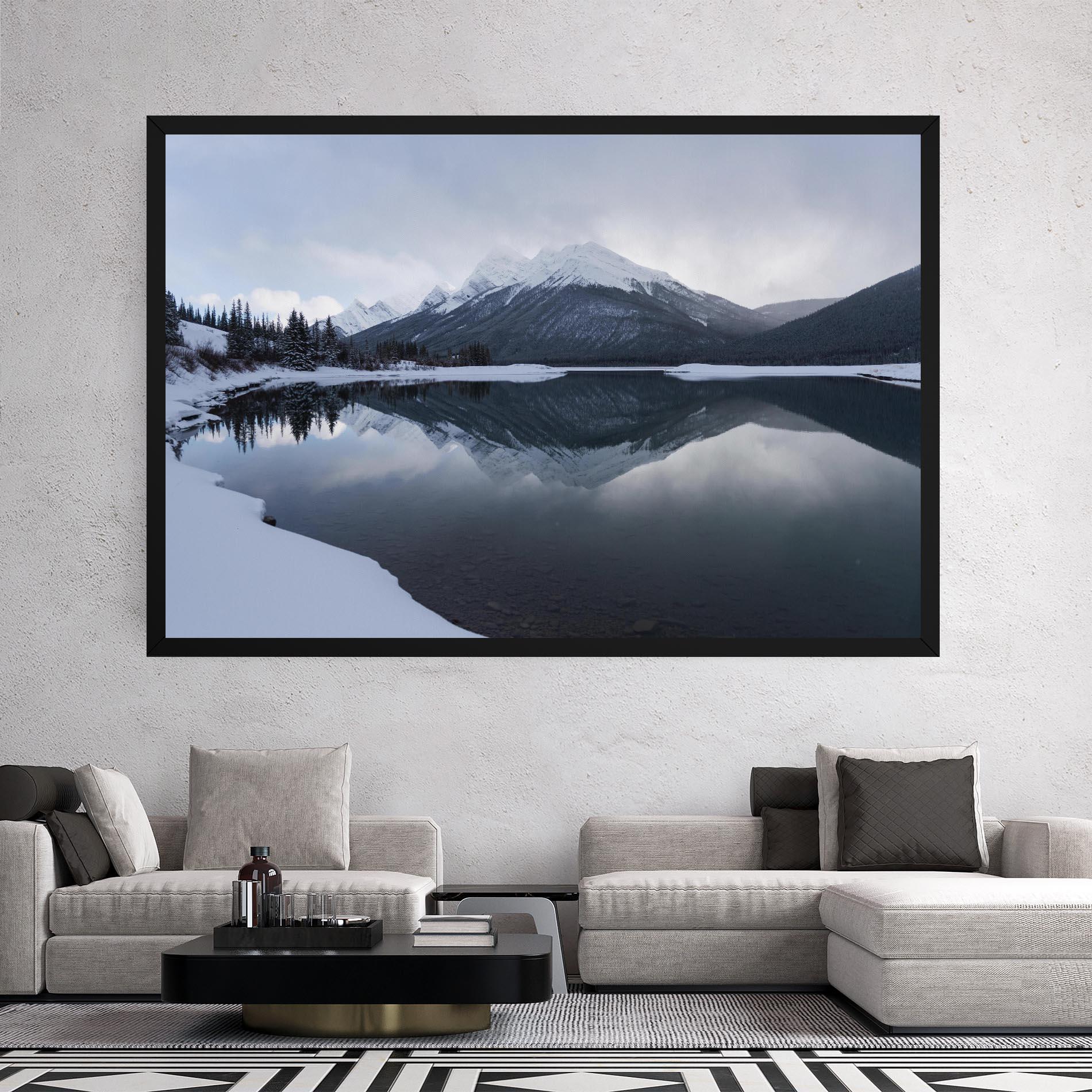 Leinwandbild Grey Lake mockup 2