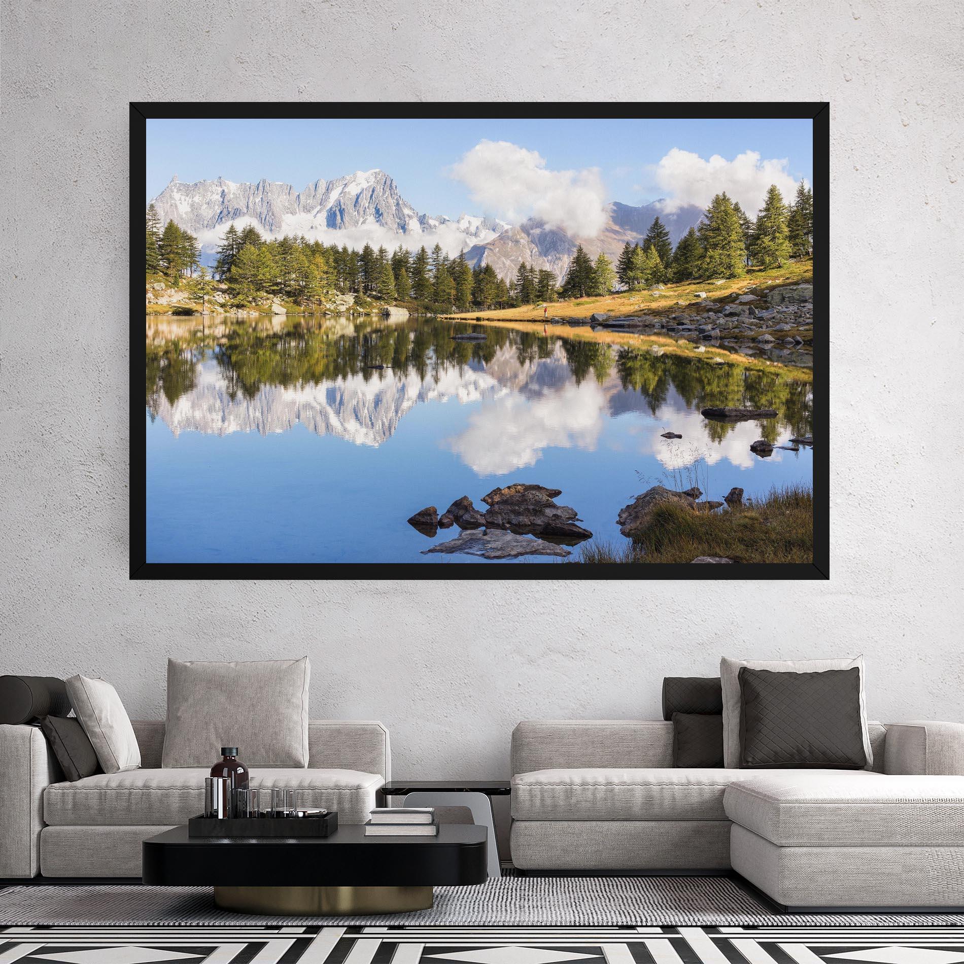 Leinwandbild Mountain Reflection mockup 2