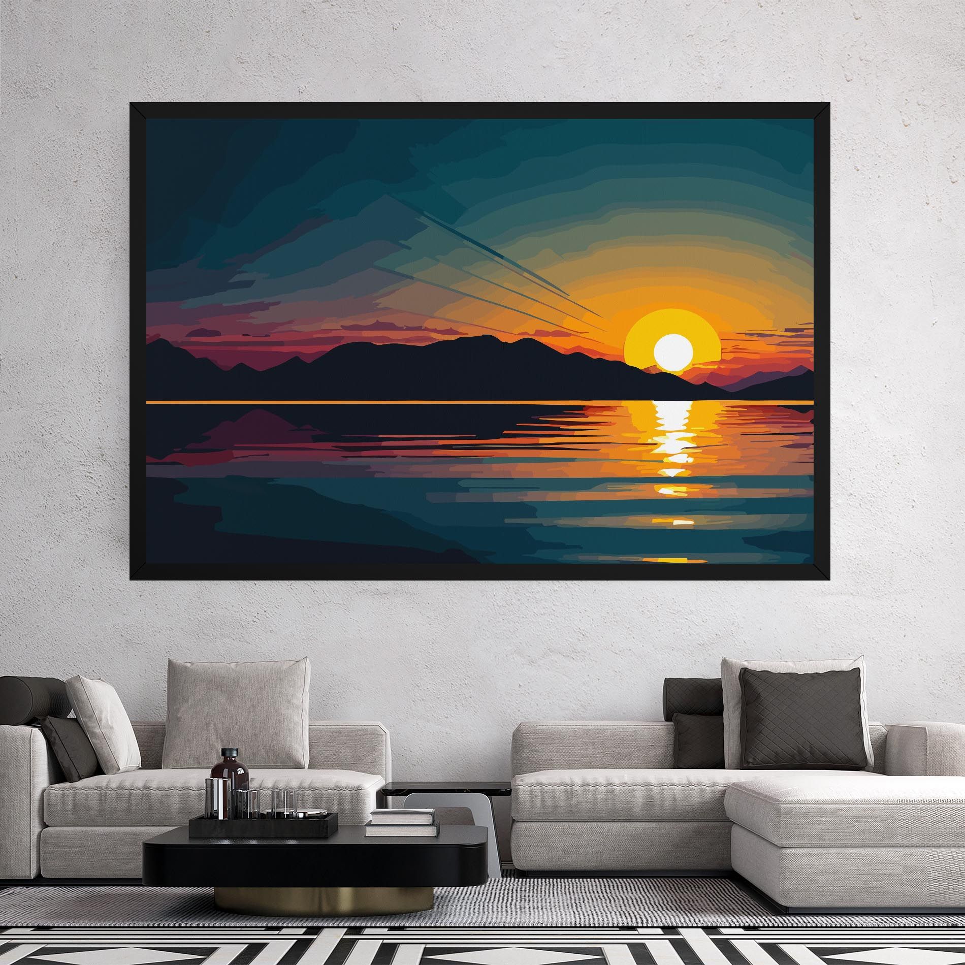 Sunset Art Lake mockup 2