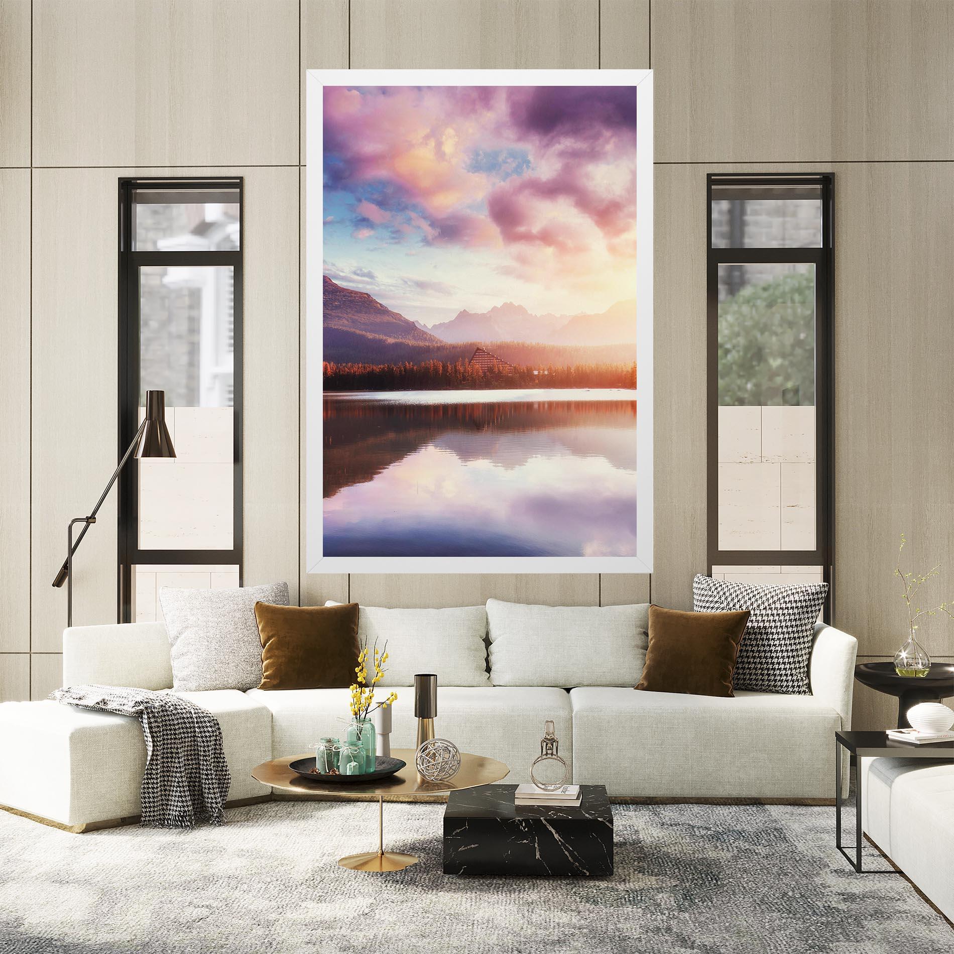 Leinwandbild Orange Lake Light mockup 2