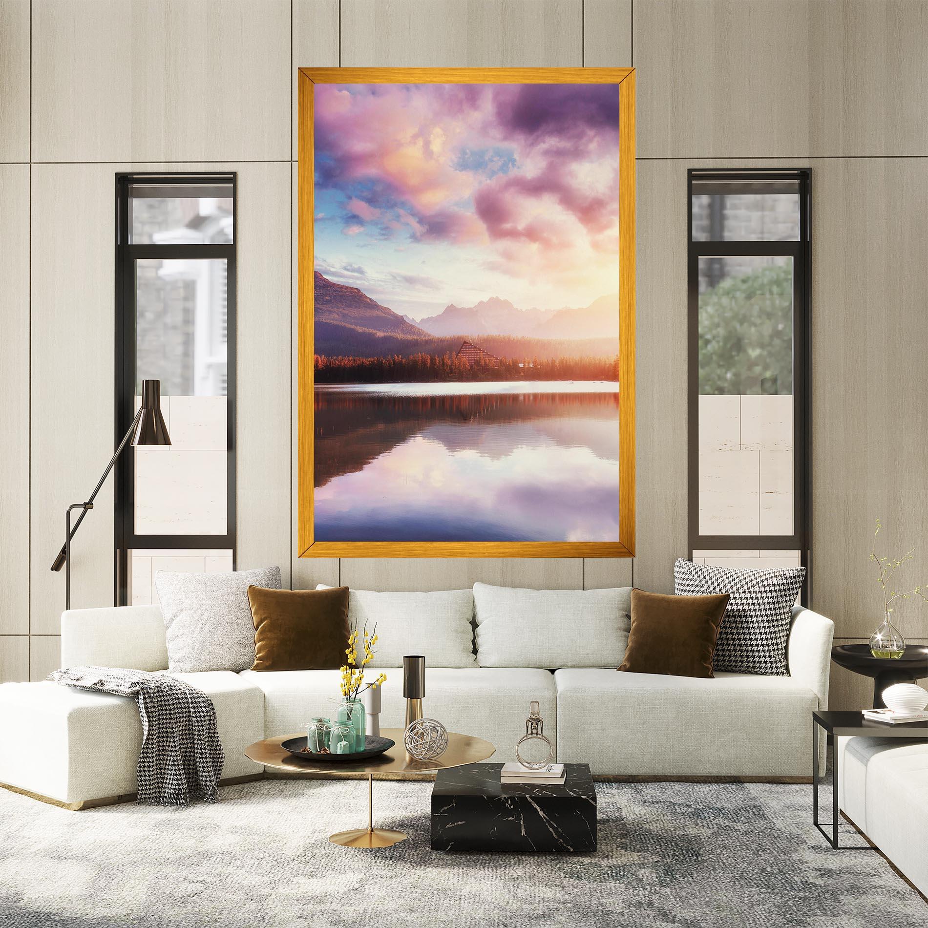 Leinwandbild Orange Lake Light mockup 2