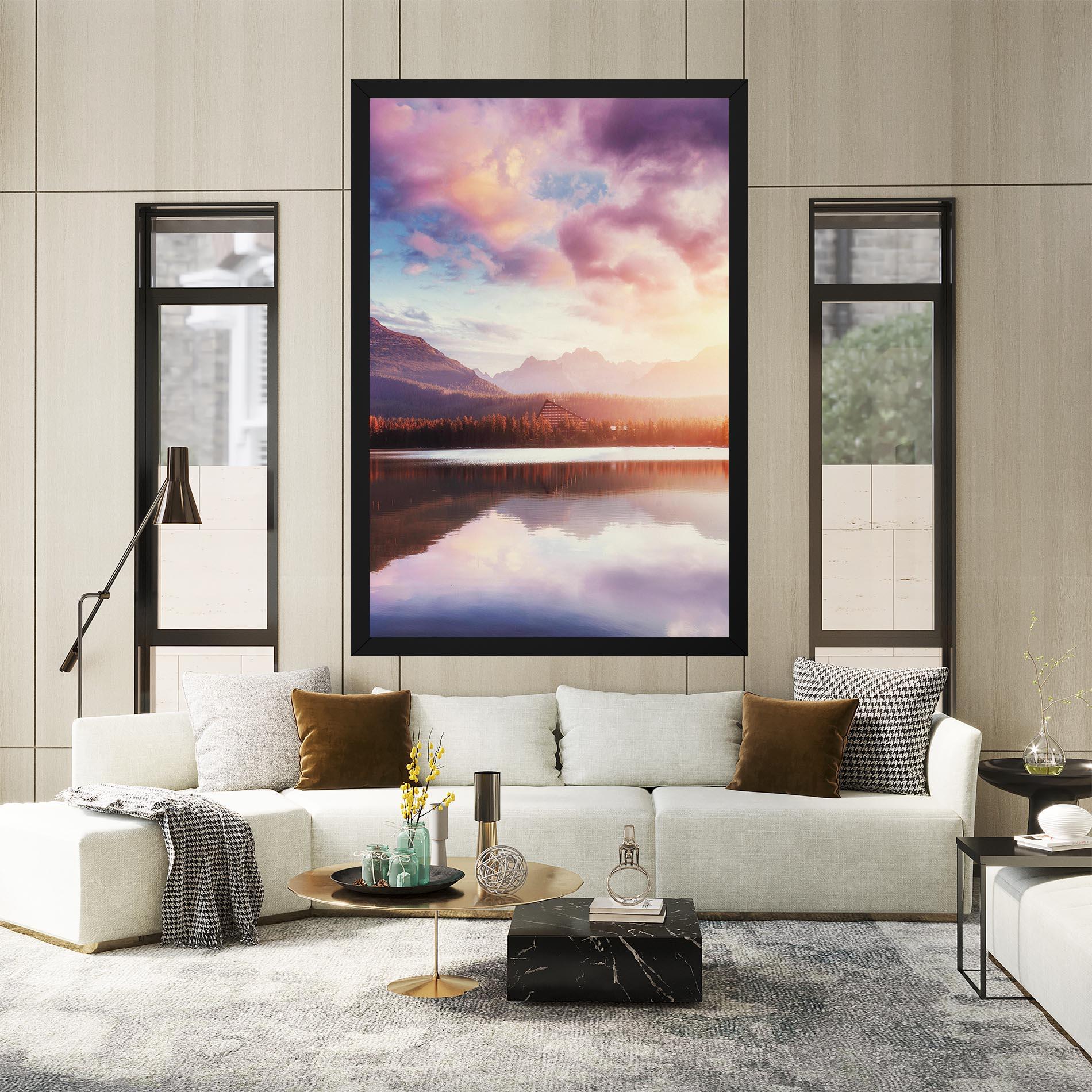 Leinwandbild Orange Lake Light mockup 2