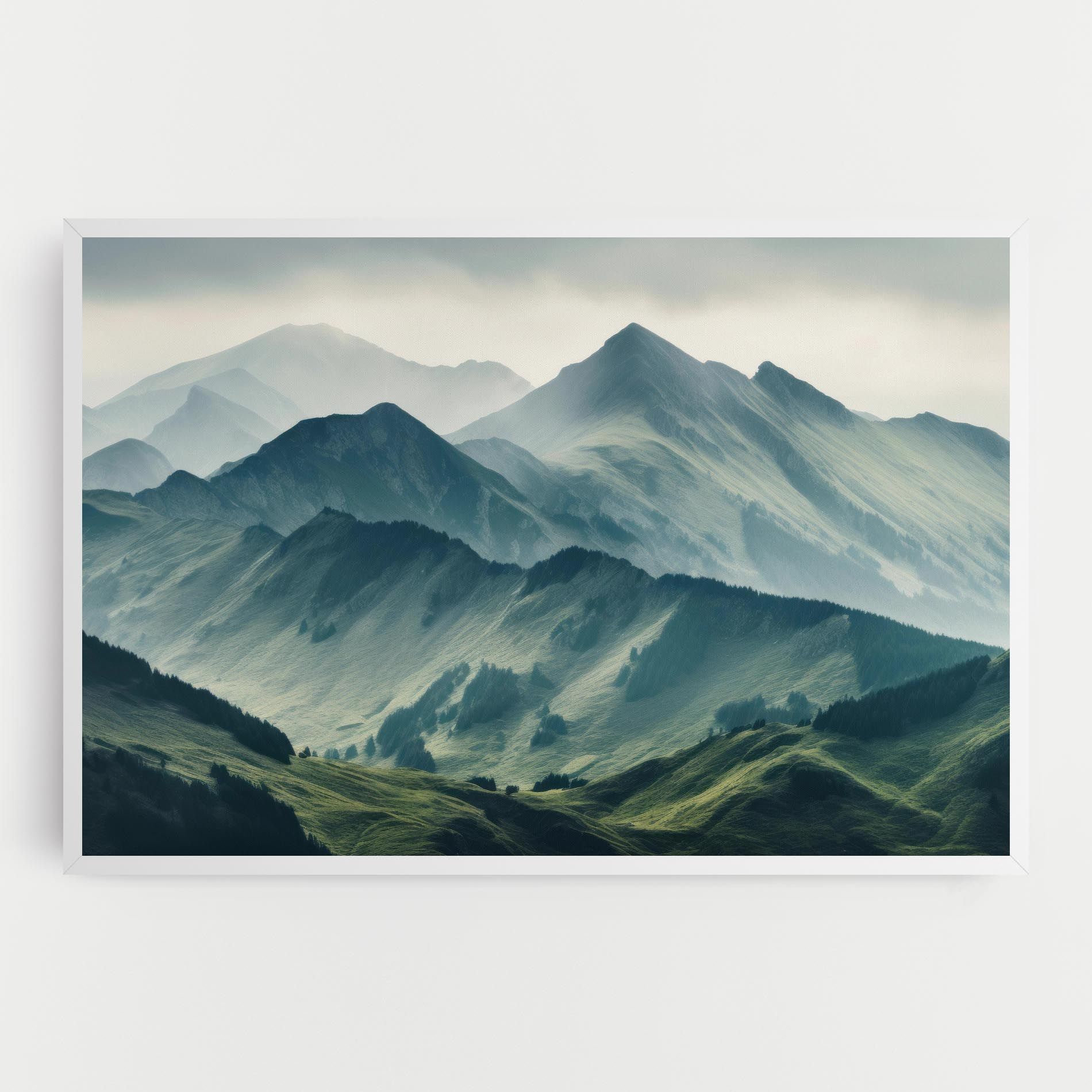 Amazing Foggy Mountain mockup 0