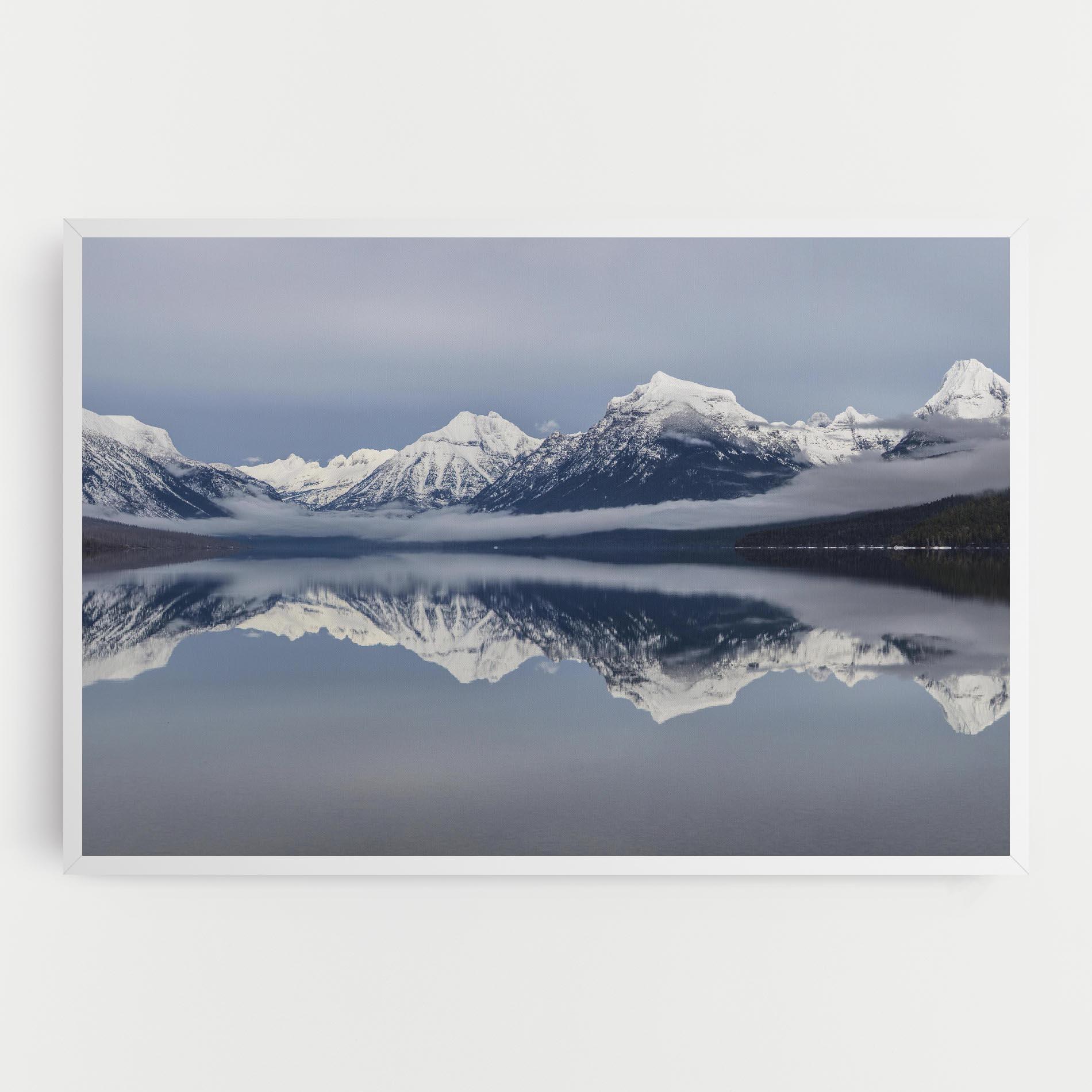 Leinwandbild Beautiful Snowy Mountain mockup 0