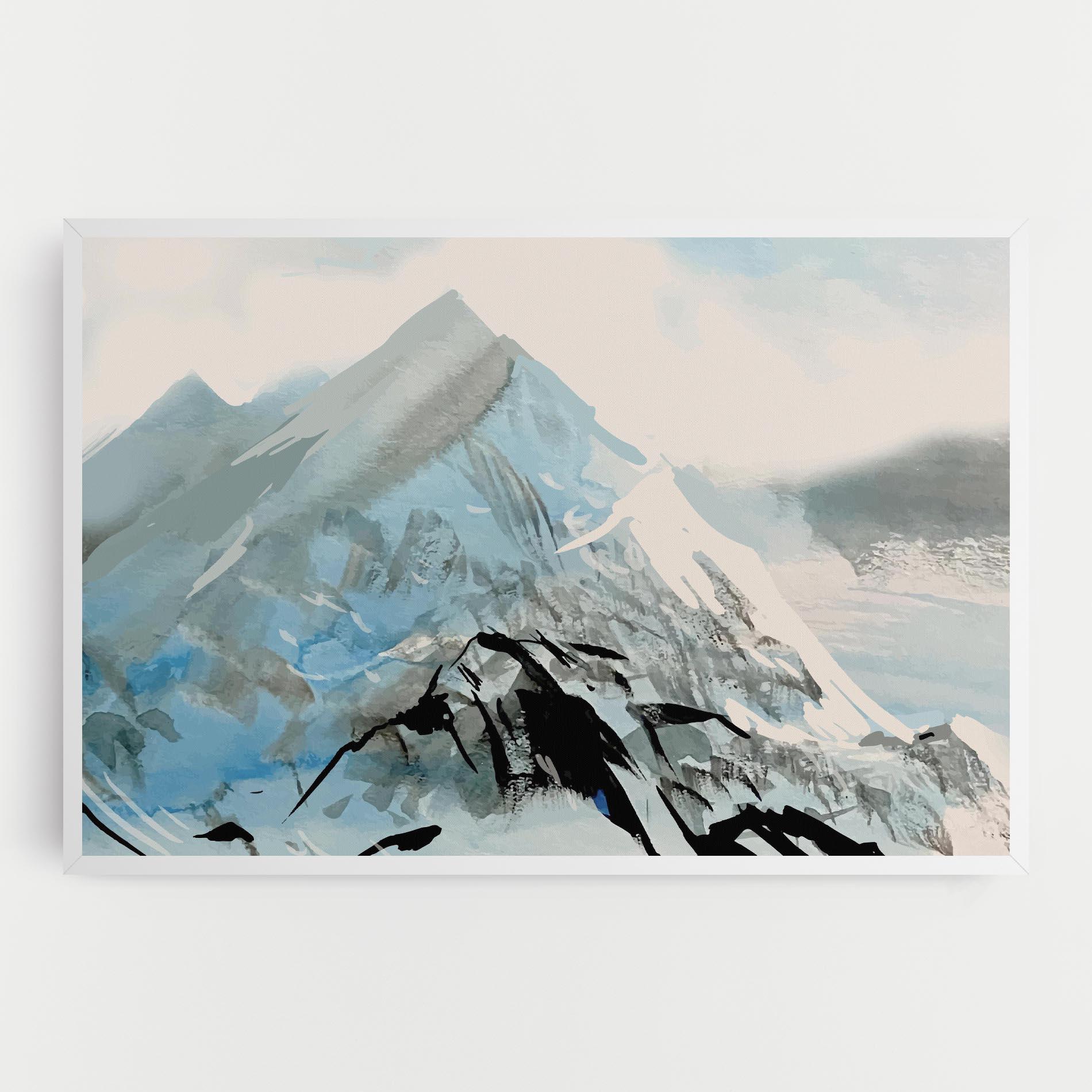 Leinwandbild Blue Black Mountain mockup 0
