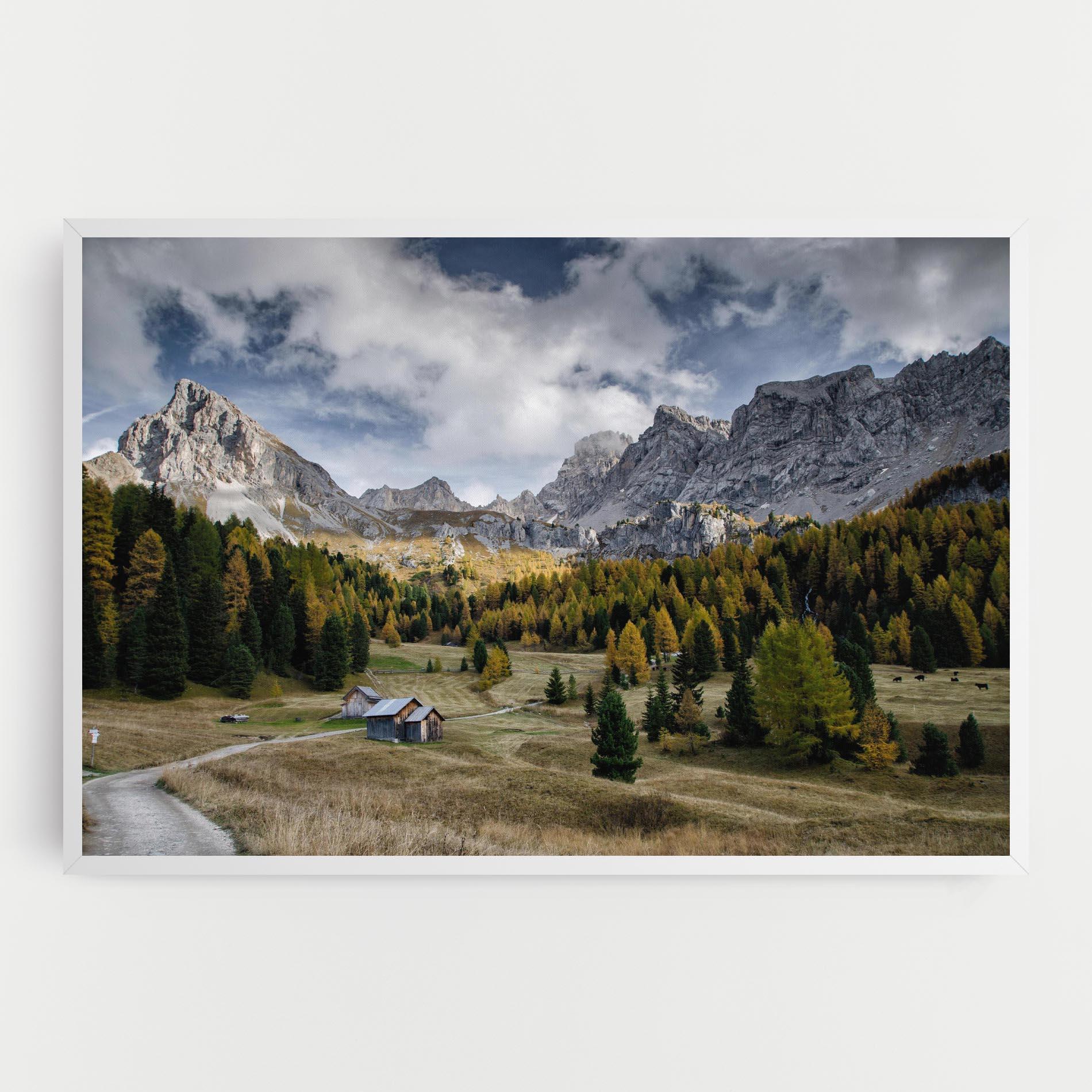 Leinwandbild Cloudy Mountains View mockup 0