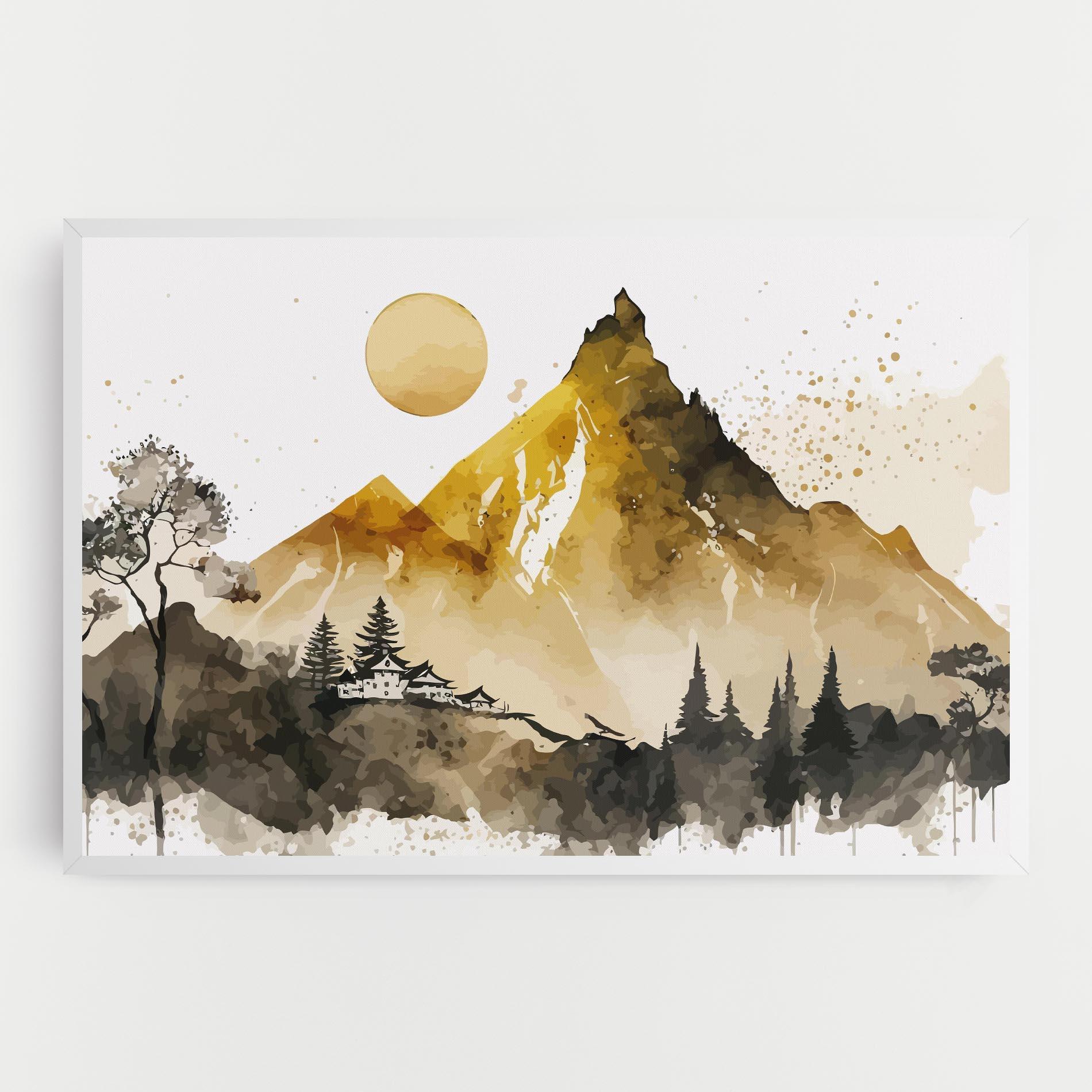 Leinwandbild Gold Mountain Art mockup 0