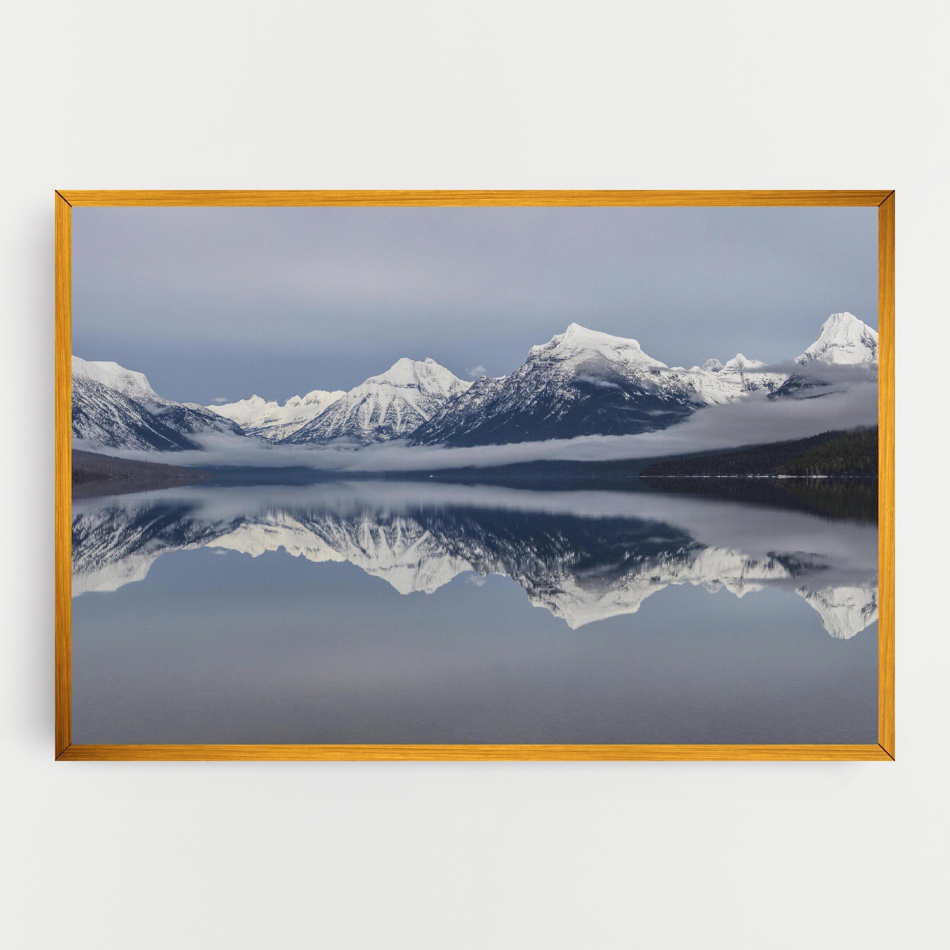 Leinwandbild Beautiful Snowy Mountain mockup 0