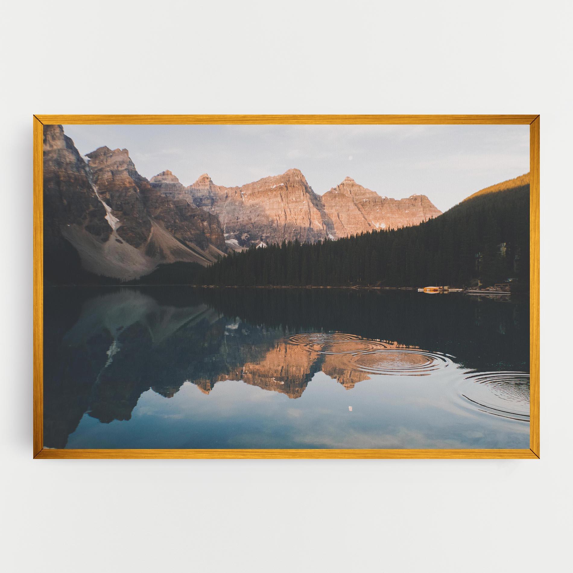 Leinwandbild Brown Mountain Lake mockup 0