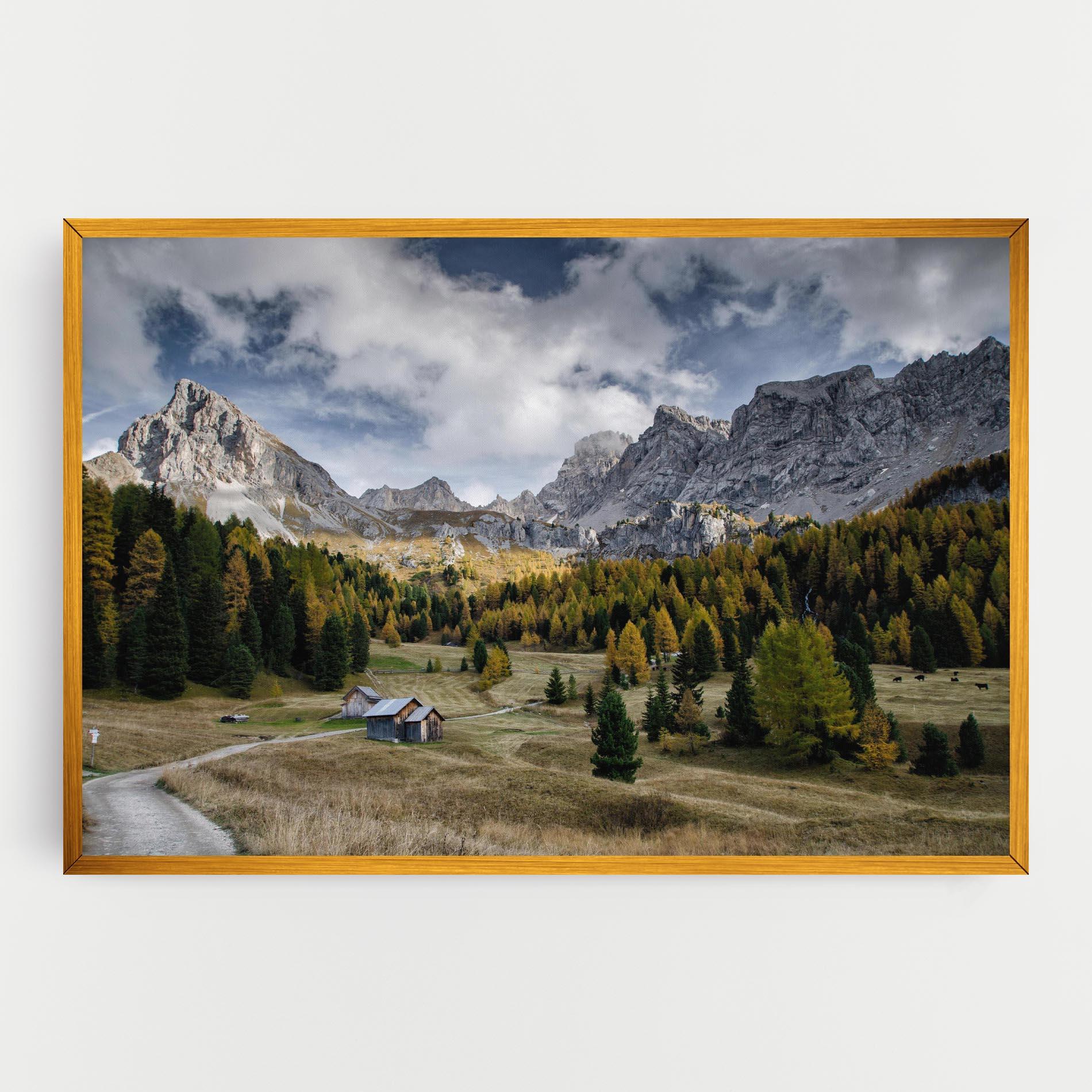 Leinwandbild Cloudy Mountains View mockup 0