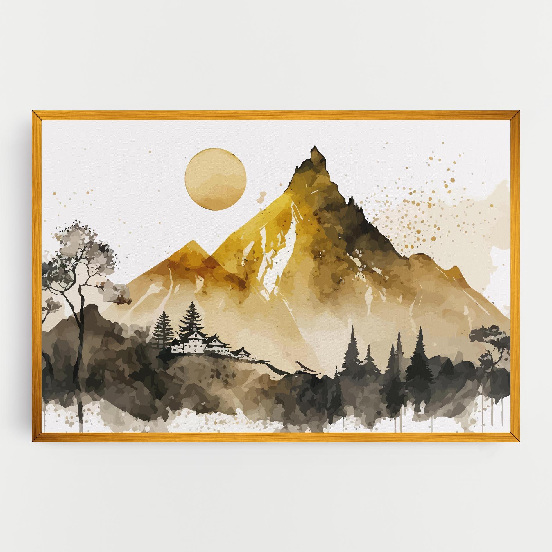 Leinwandbild Gold Mountain Art mockup 0