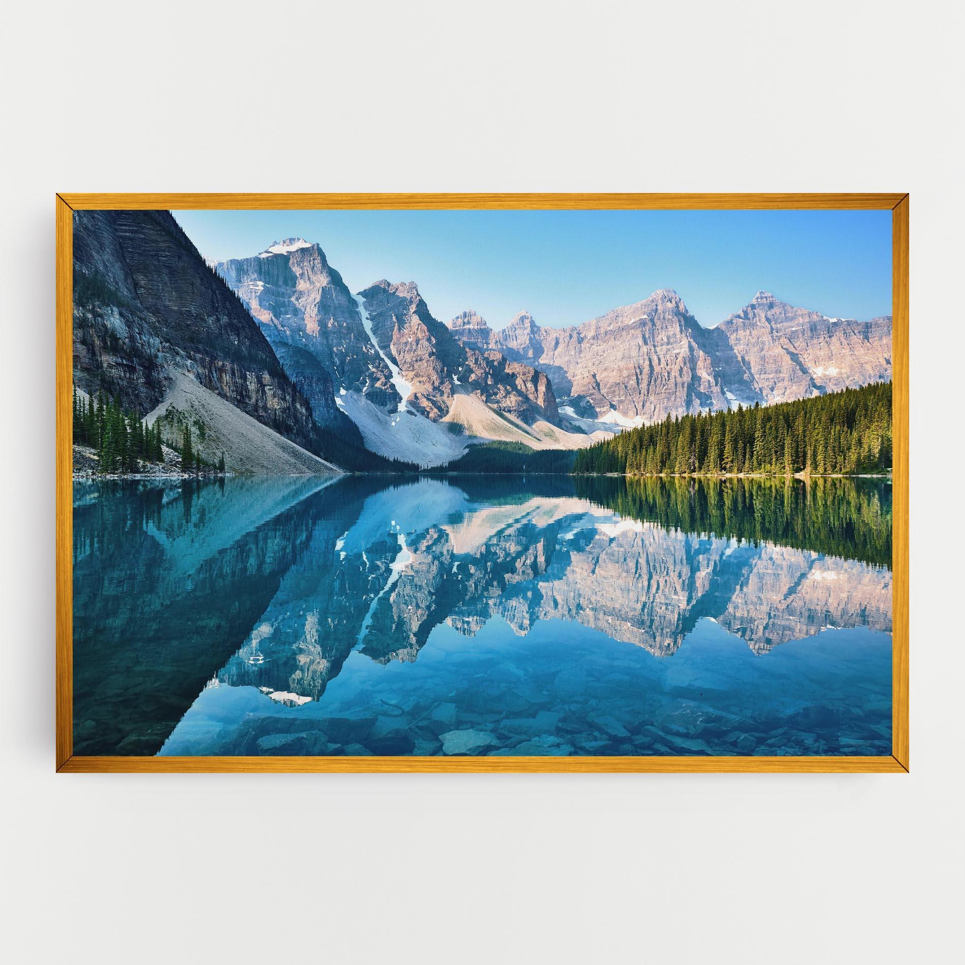 Leinwandbild Mountain Crystal Lake mockup 0