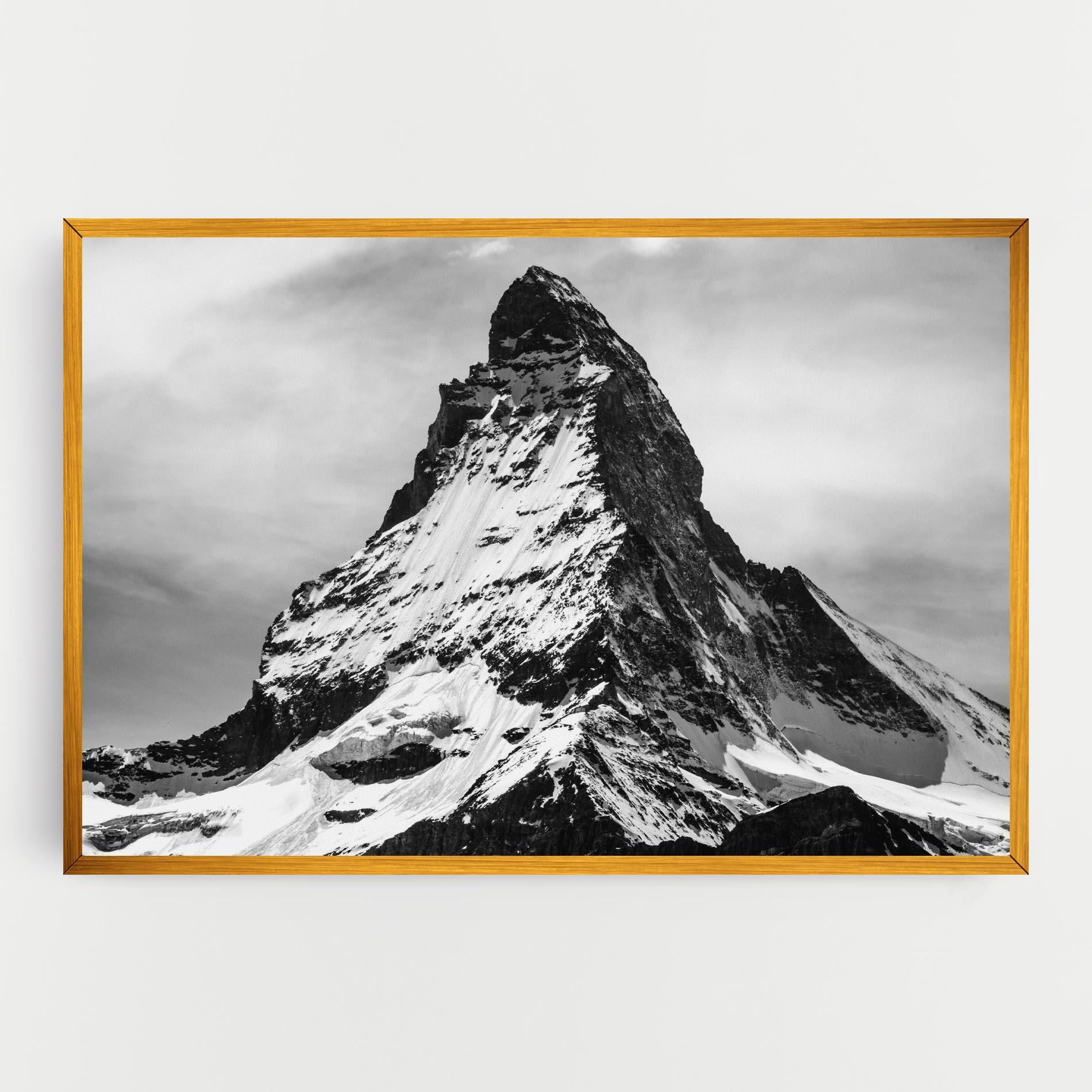Leinwandbild Snowy Black Mountain mockup 0