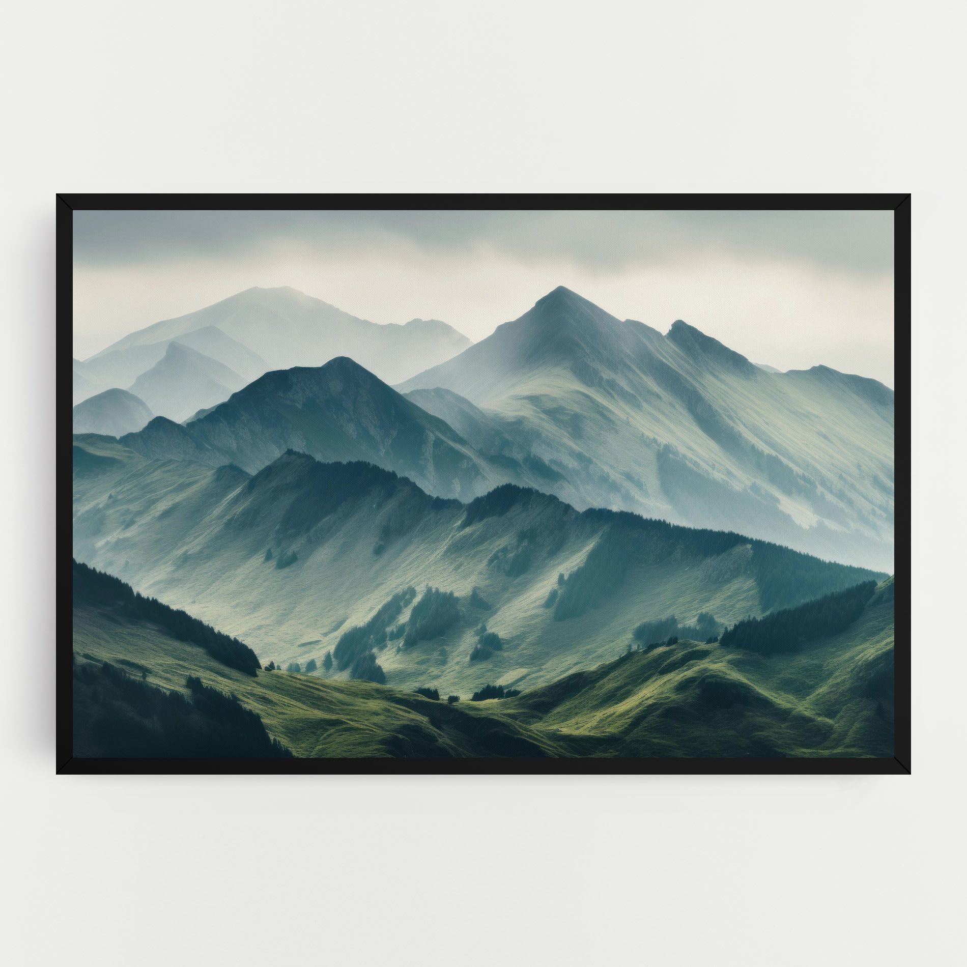 Amazing Foggy Mountain mockup 0