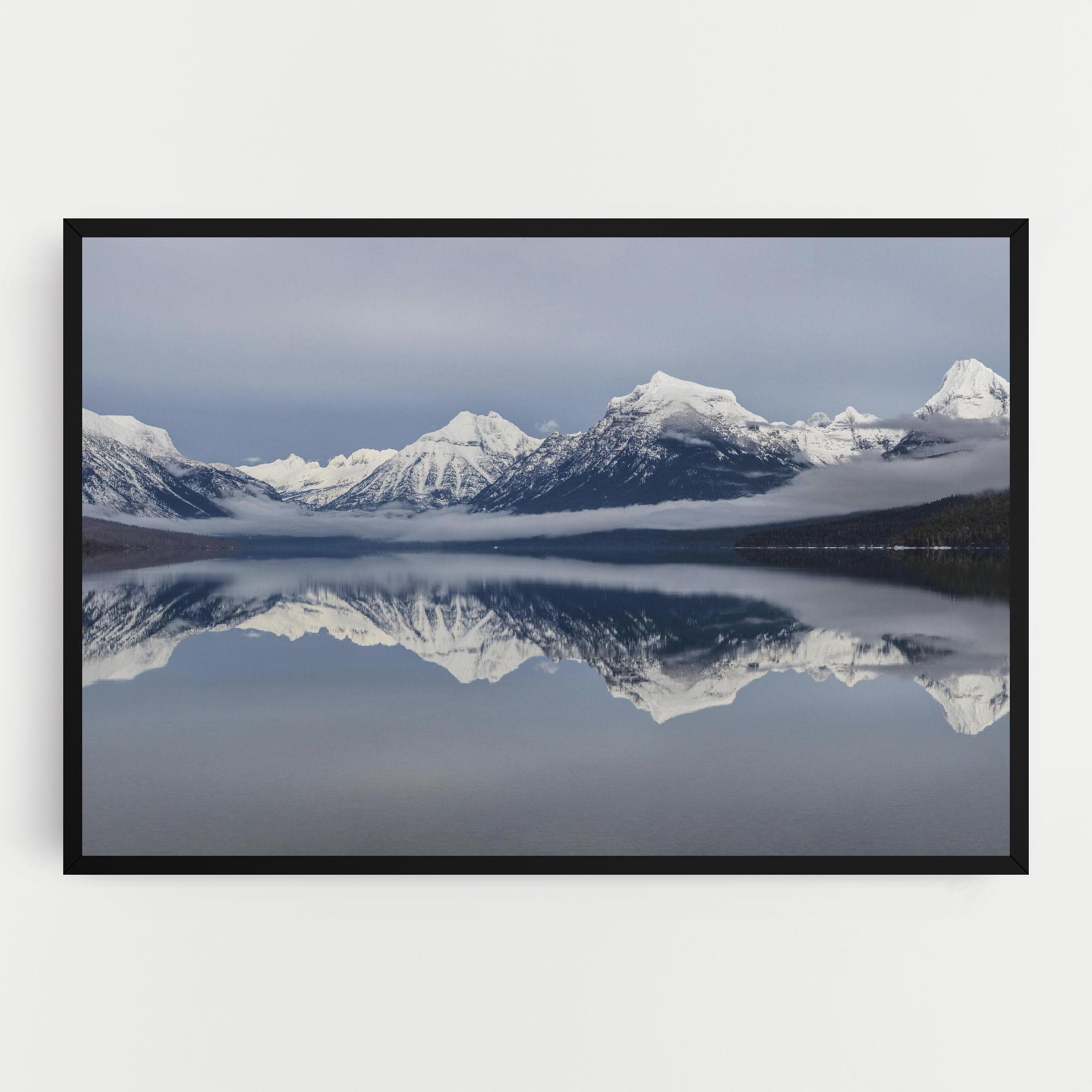 Leinwandbild Beautiful Snowy Mountain mockup 0