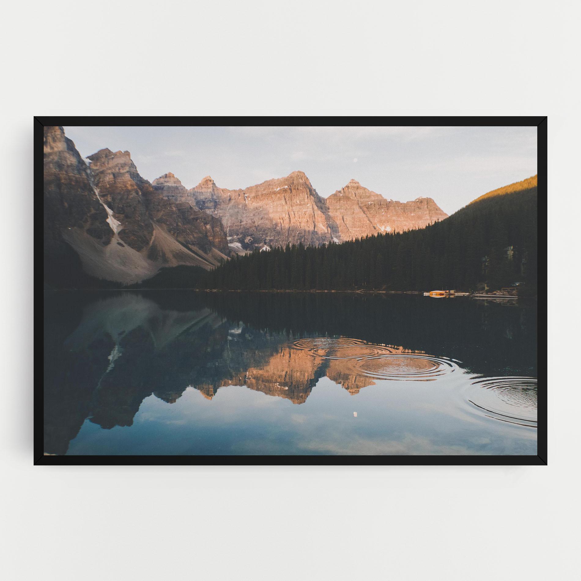 Leinwandbild Brown Mountain Lake mockup 0