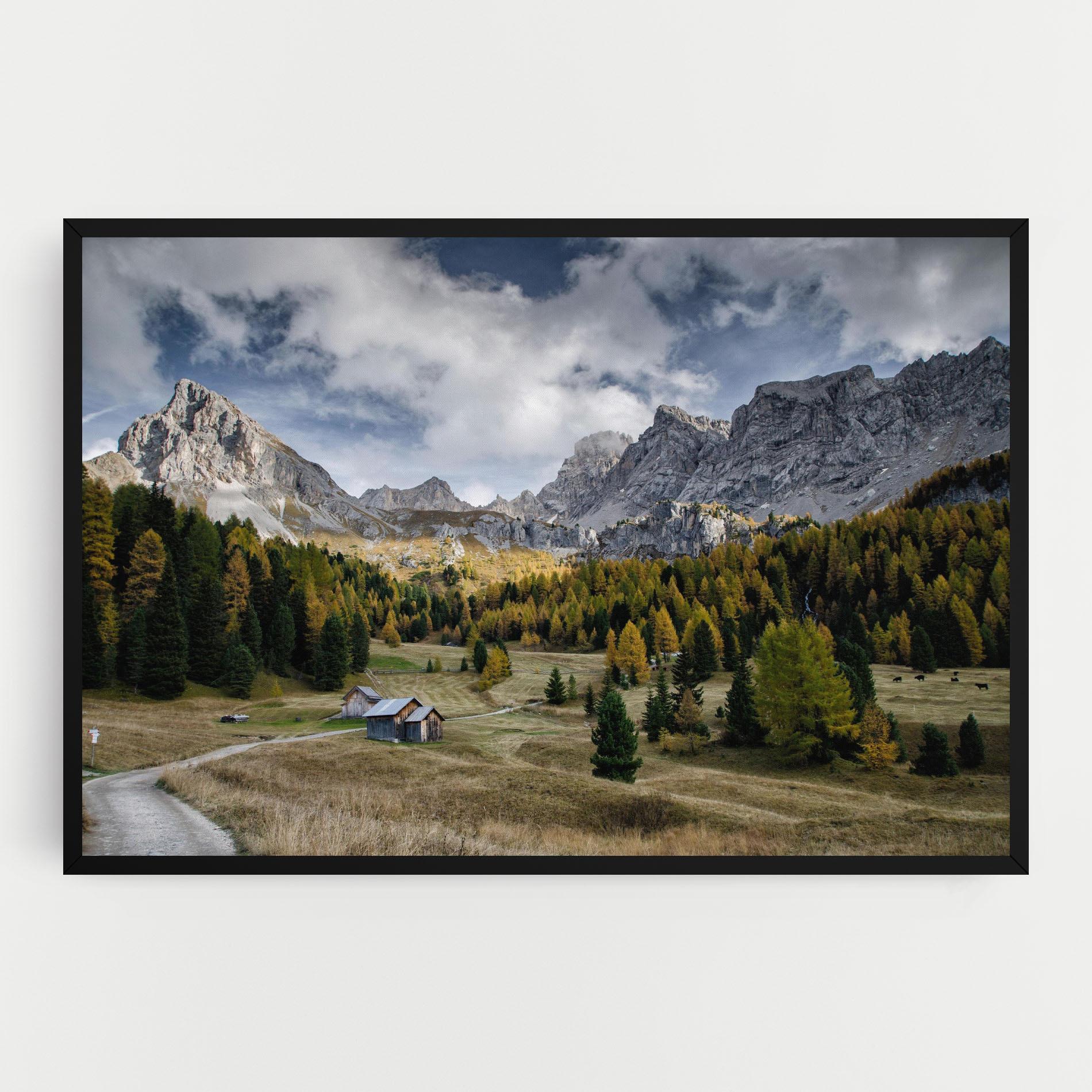 Leinwandbild Cloudy Mountains View mockup 0