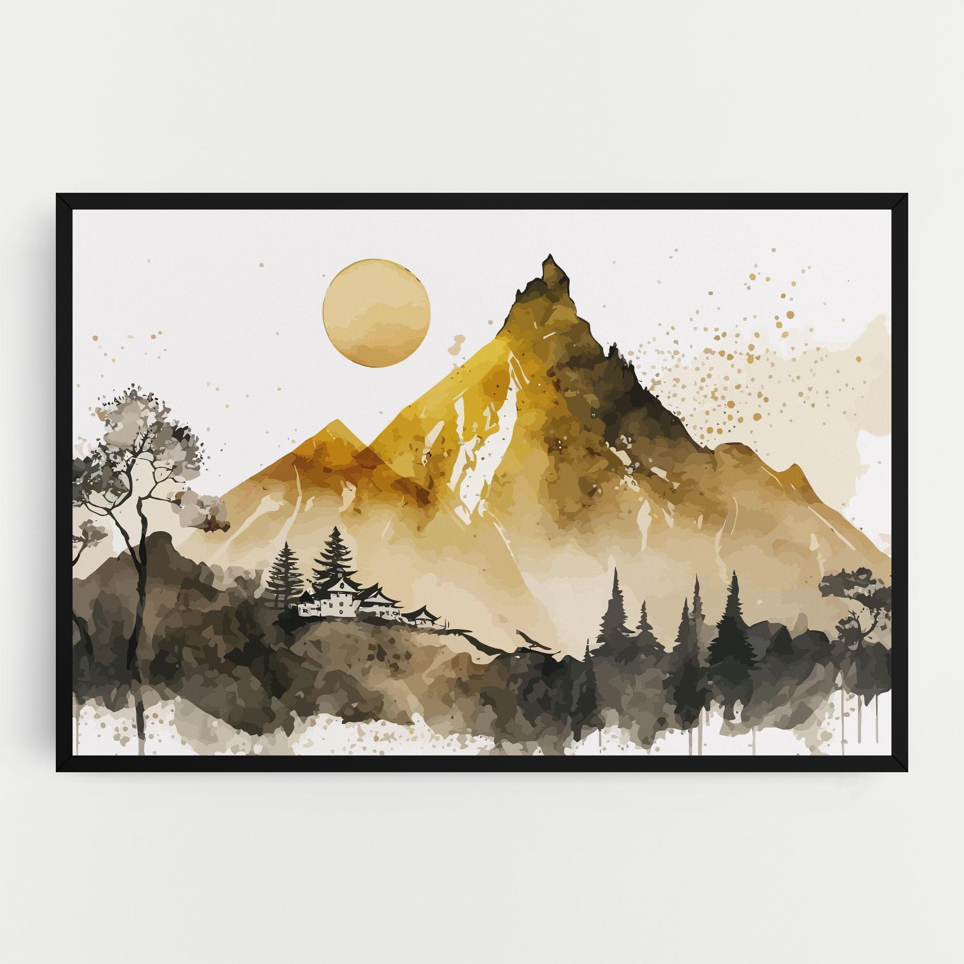 Leinwandbild Gold Mountain Art mockup 0