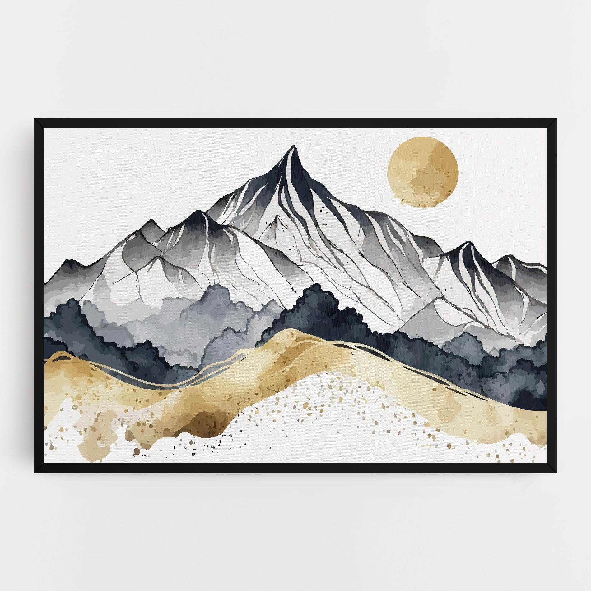 Grey Gold Mountain mockup 0