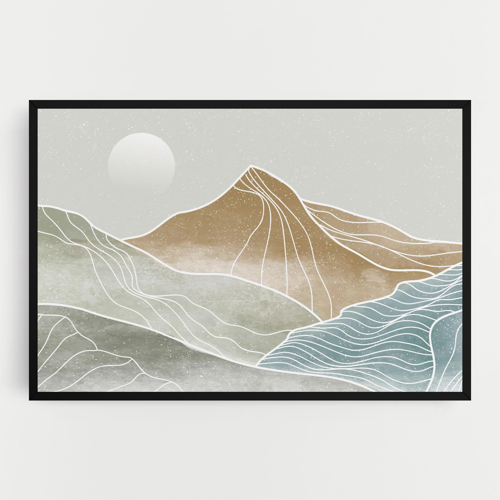 Leinwandbild Minimal Mountain mockup 0