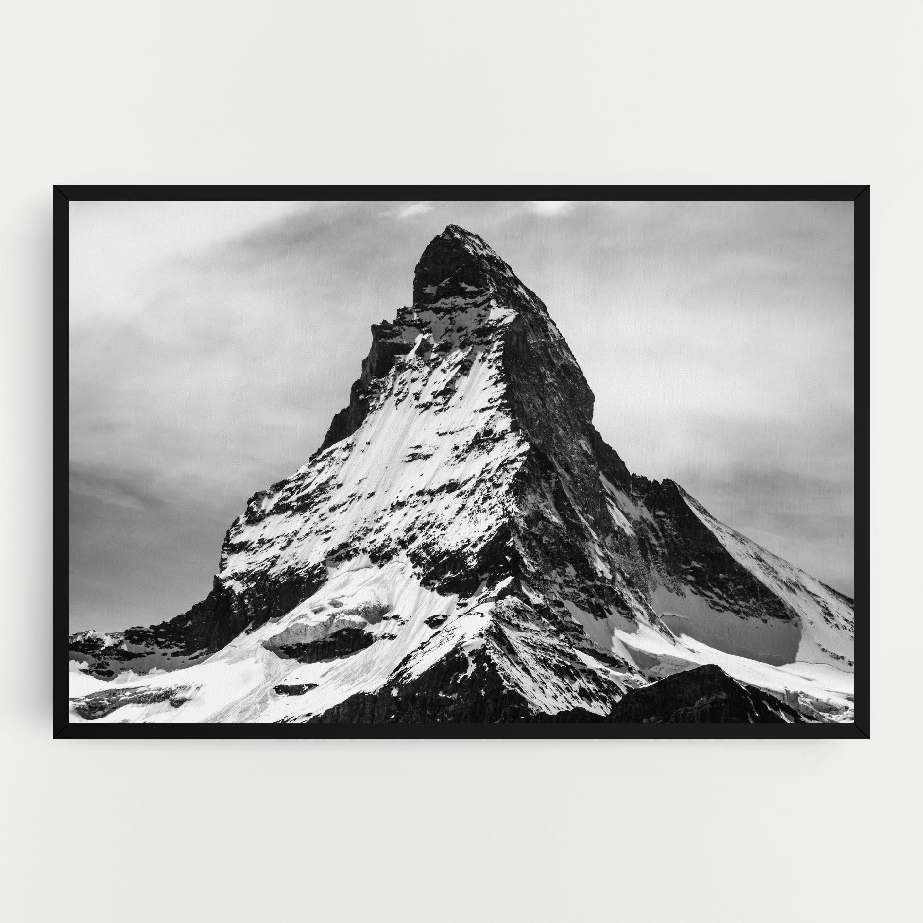 Leinwandbild Snowy Black Mountain mockup 0