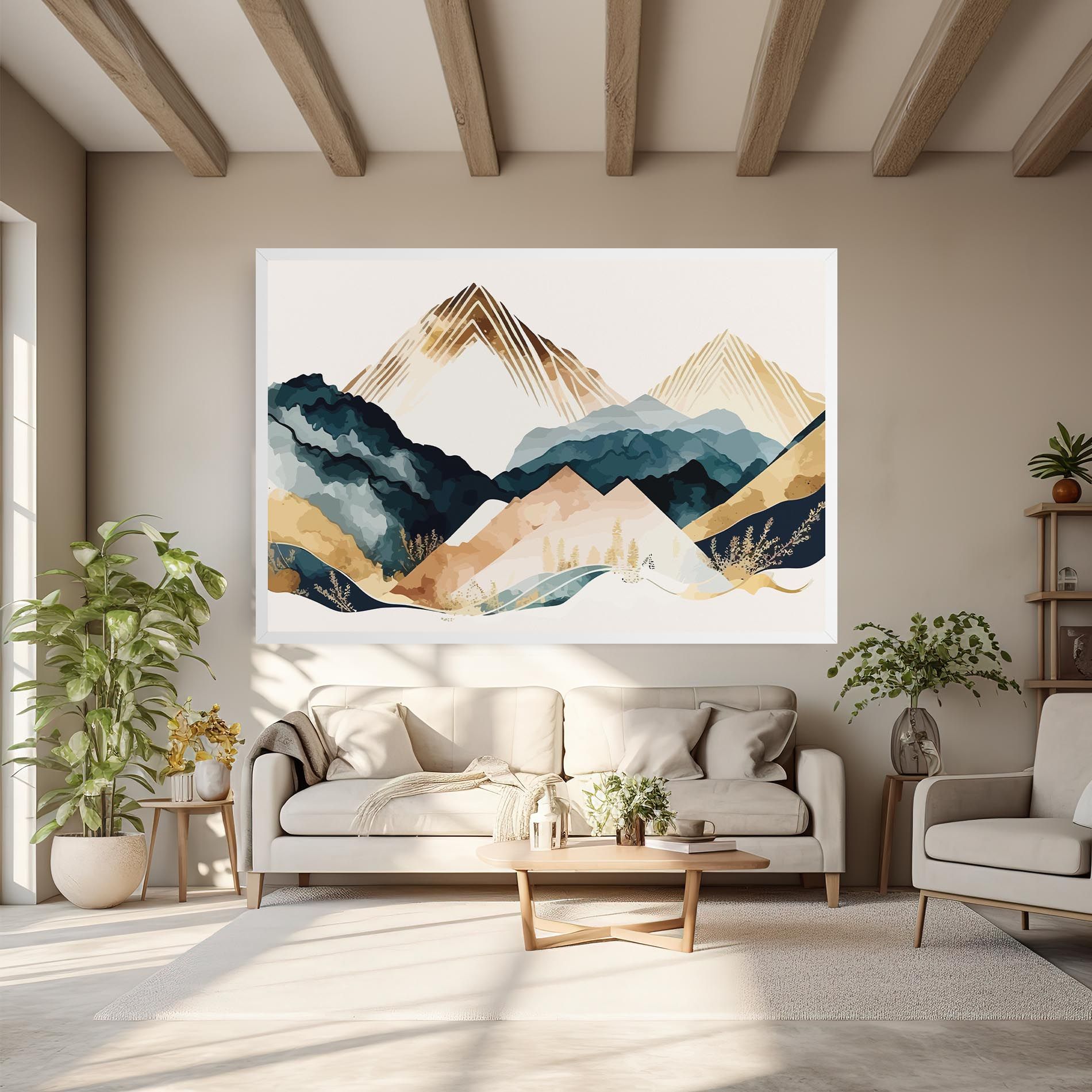 Gold Green Mountain mockup 6