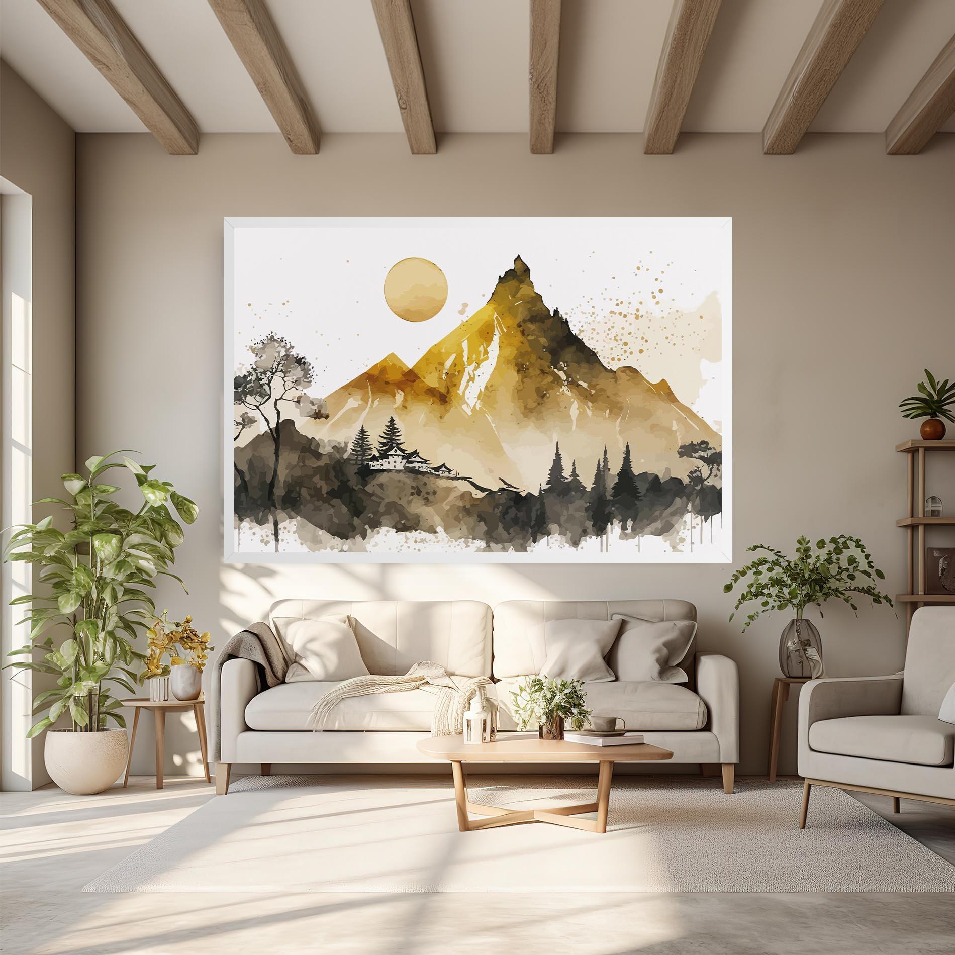 Leinwandbild Gold Mountain Art mockup 6