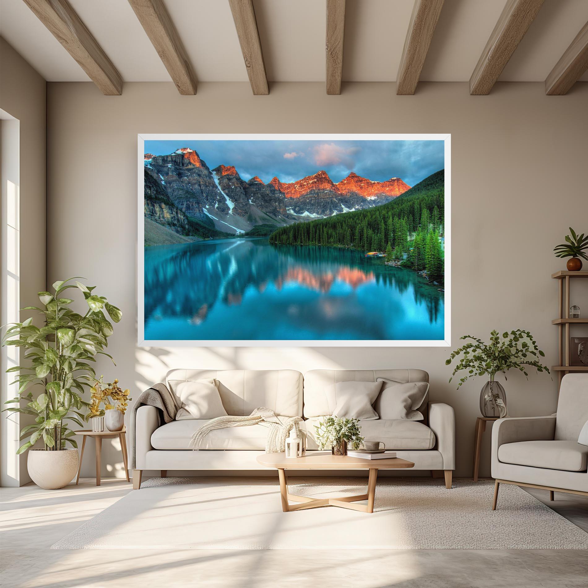 Leinwandbild Lake Reflection mockup 6