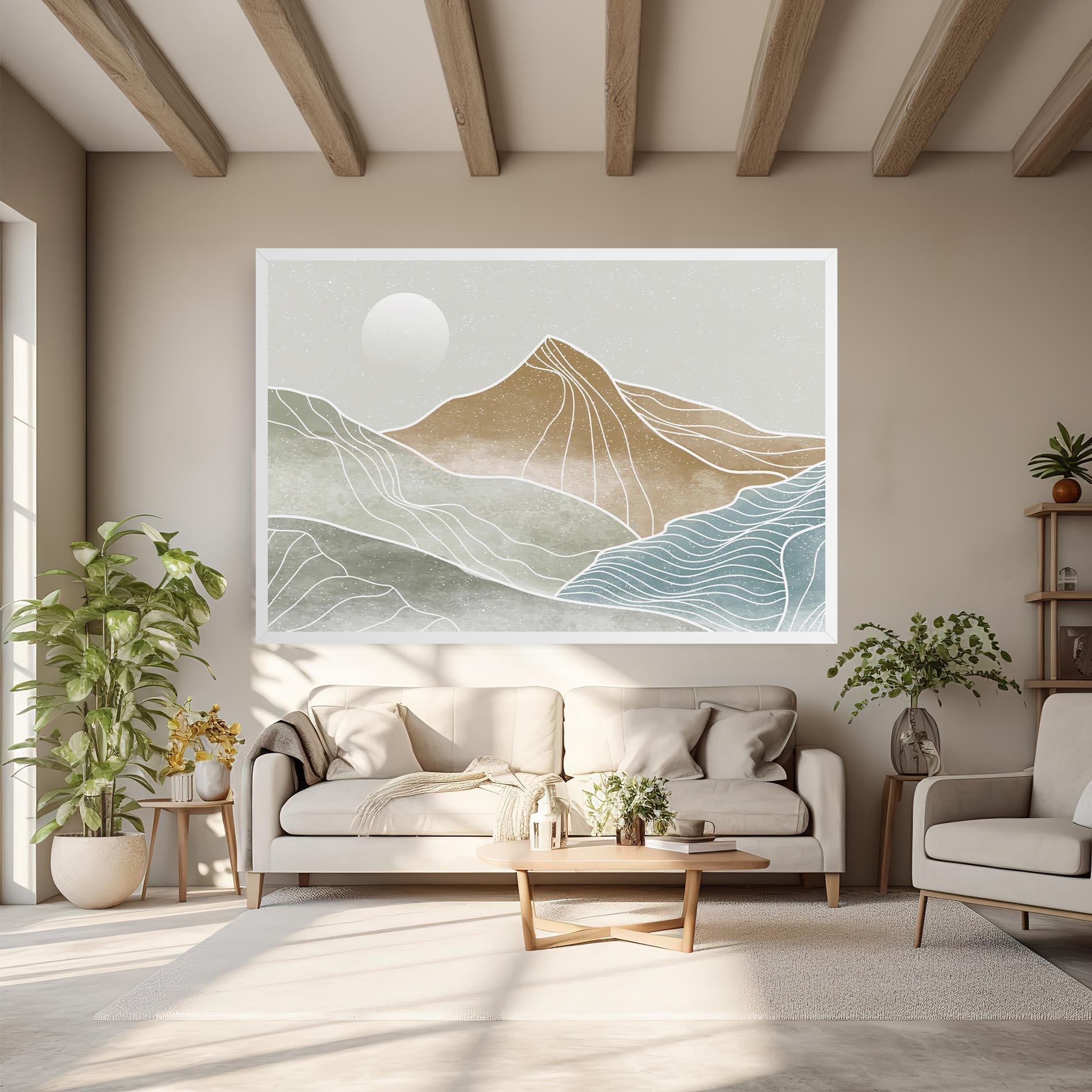 Leinwandbild Minimal Mountain mockup 6