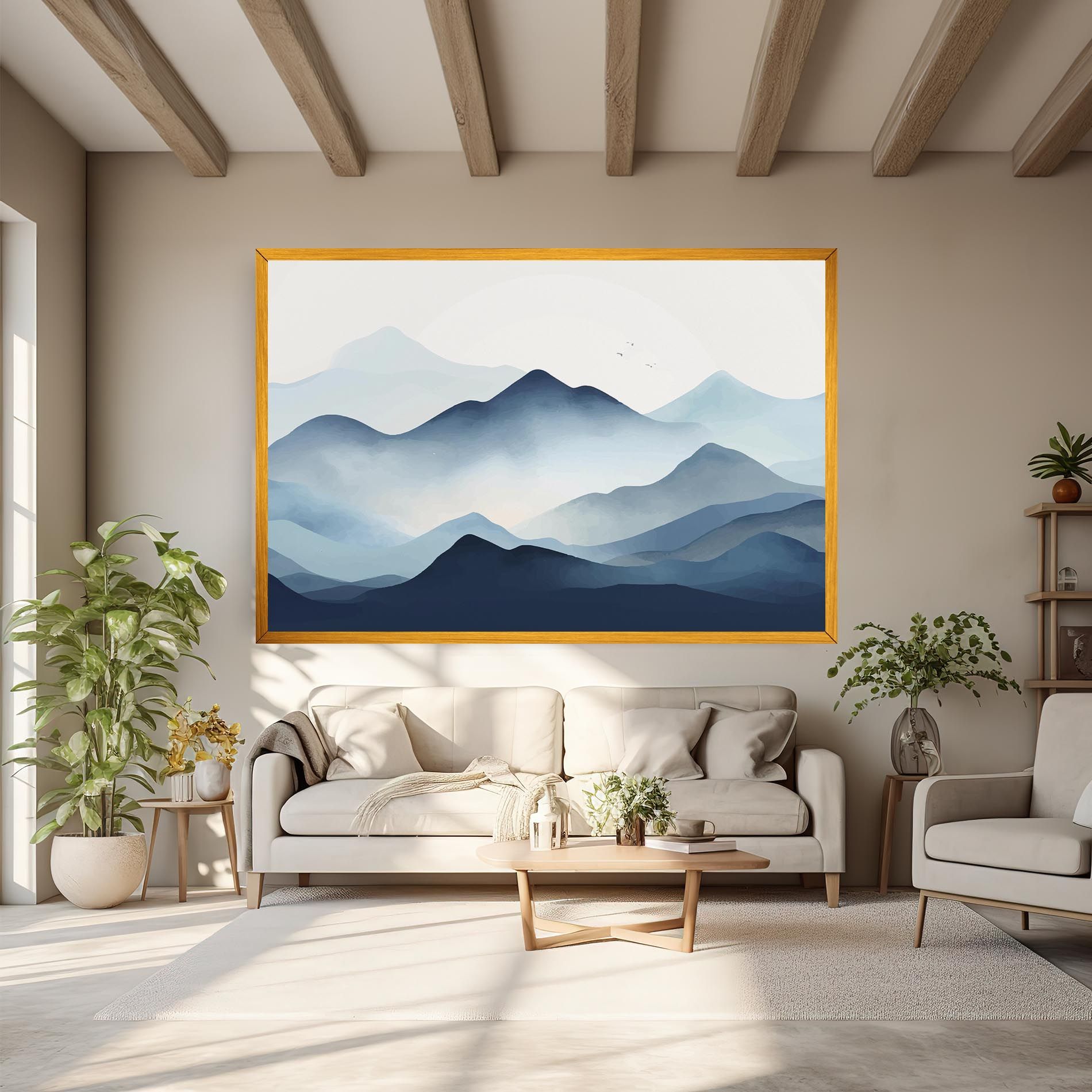 Blue Foggy Mountain mockup 6