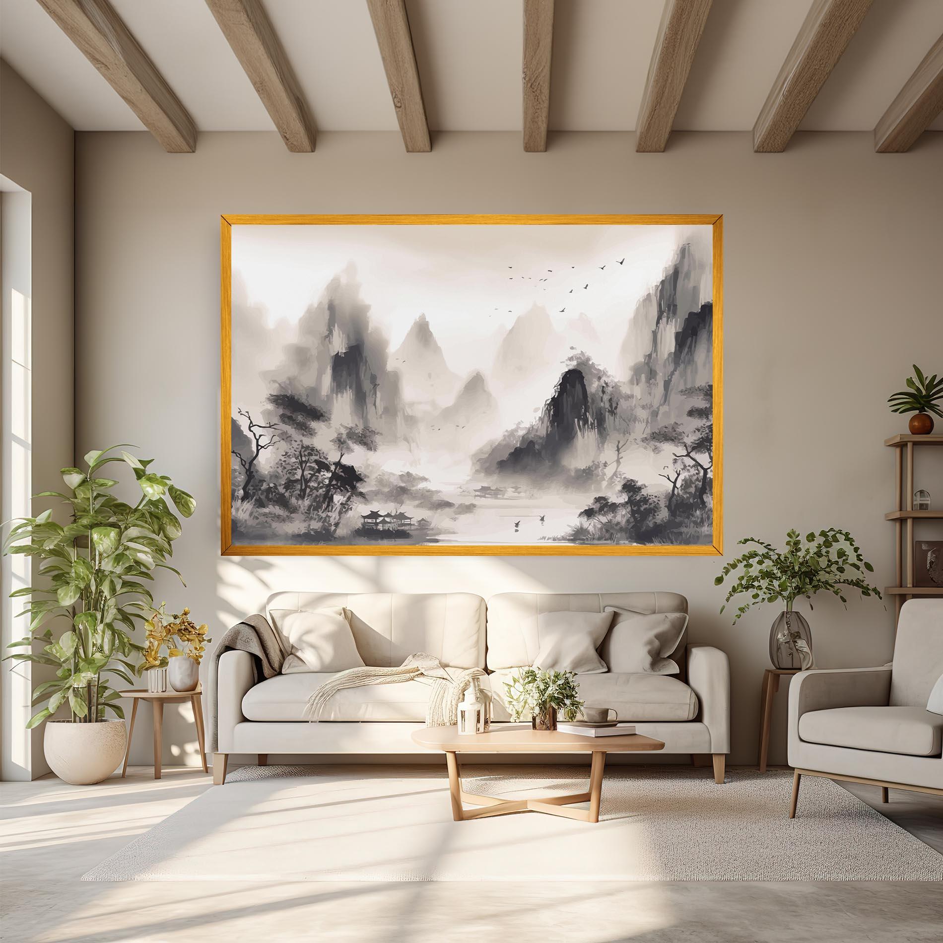 Leinwandbild Far Away Mountain mockup 6