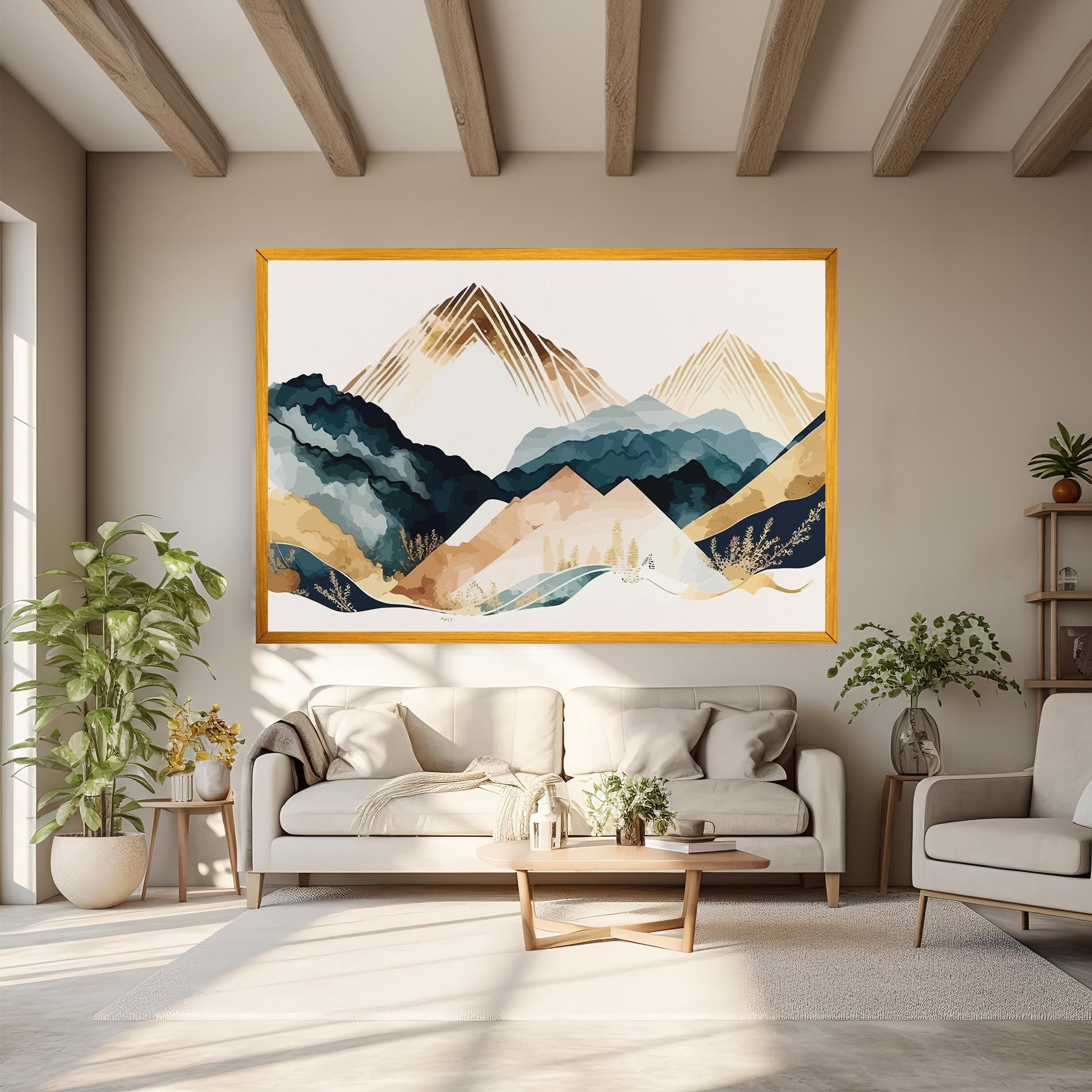 Gold Green Mountain mockup 6