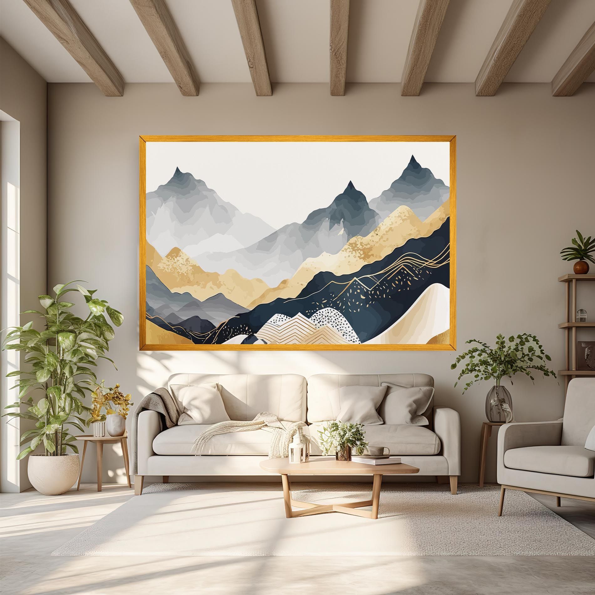 Gold Grey Mountain mockup 6