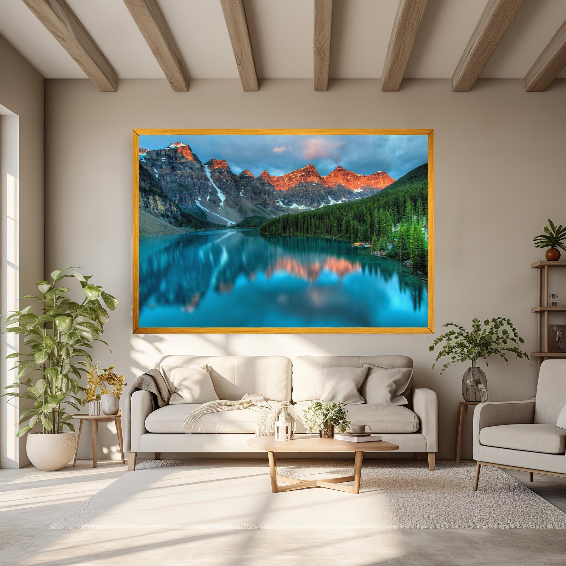 Leinwandbild Lake Reflection mockup 6