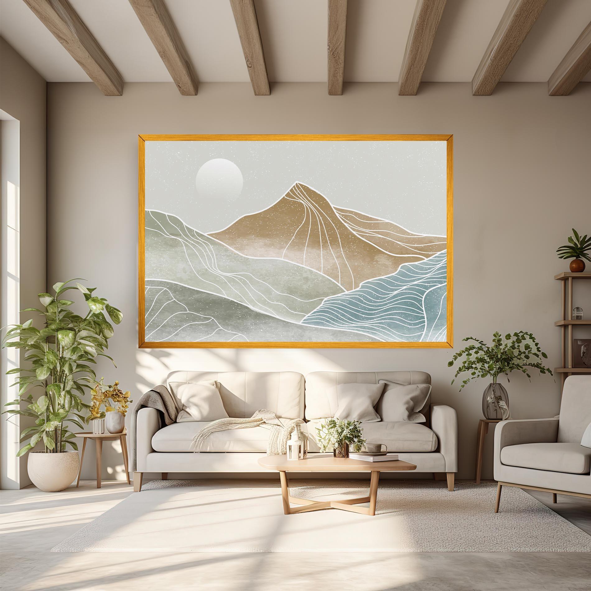 Leinwandbild Minimal Mountain mockup 6