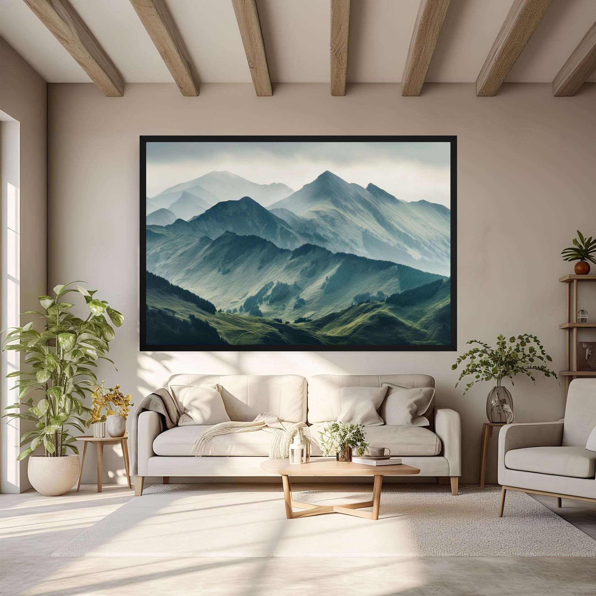 Amazing Foggy Mountain mockup 6