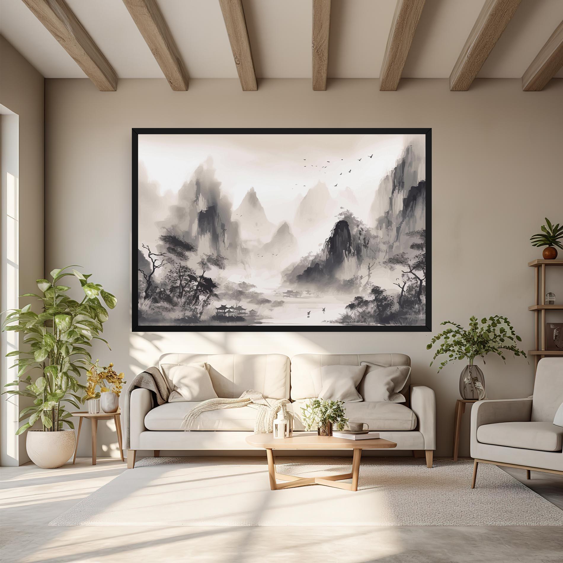 Leinwandbild Far Away Mountain mockup 6