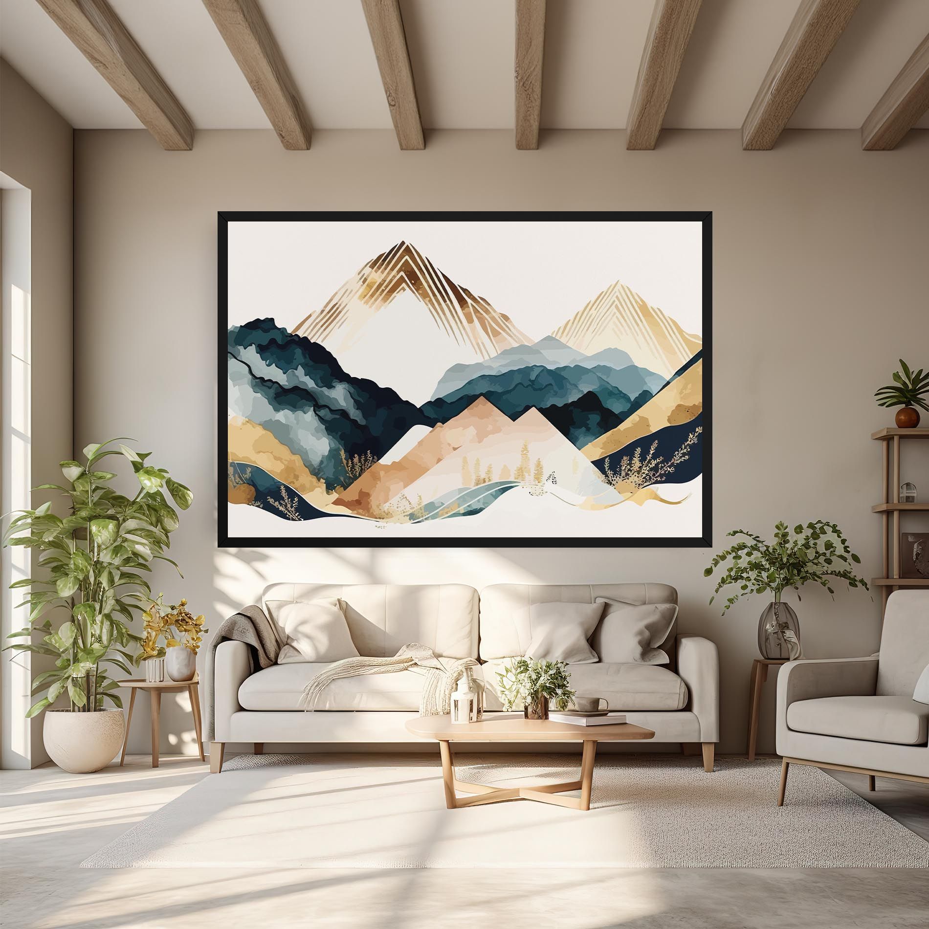 Gold Green Mountain mockup 6