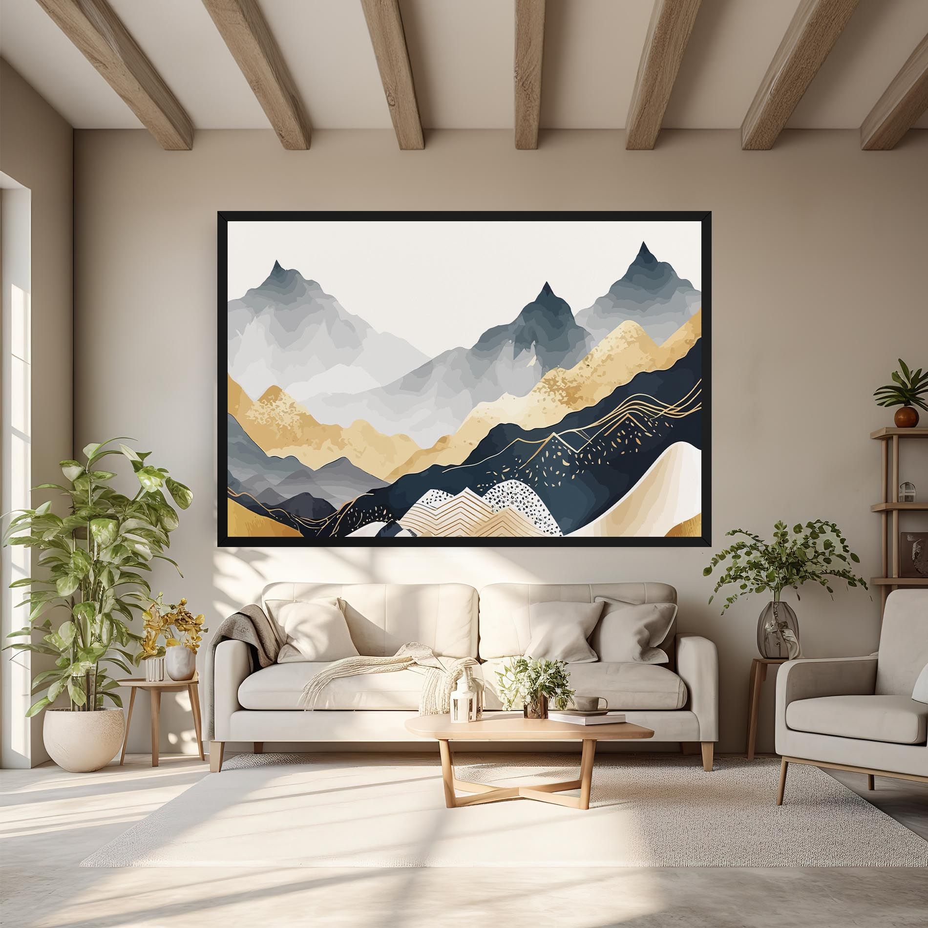 Gold Grey Mountain mockup 6