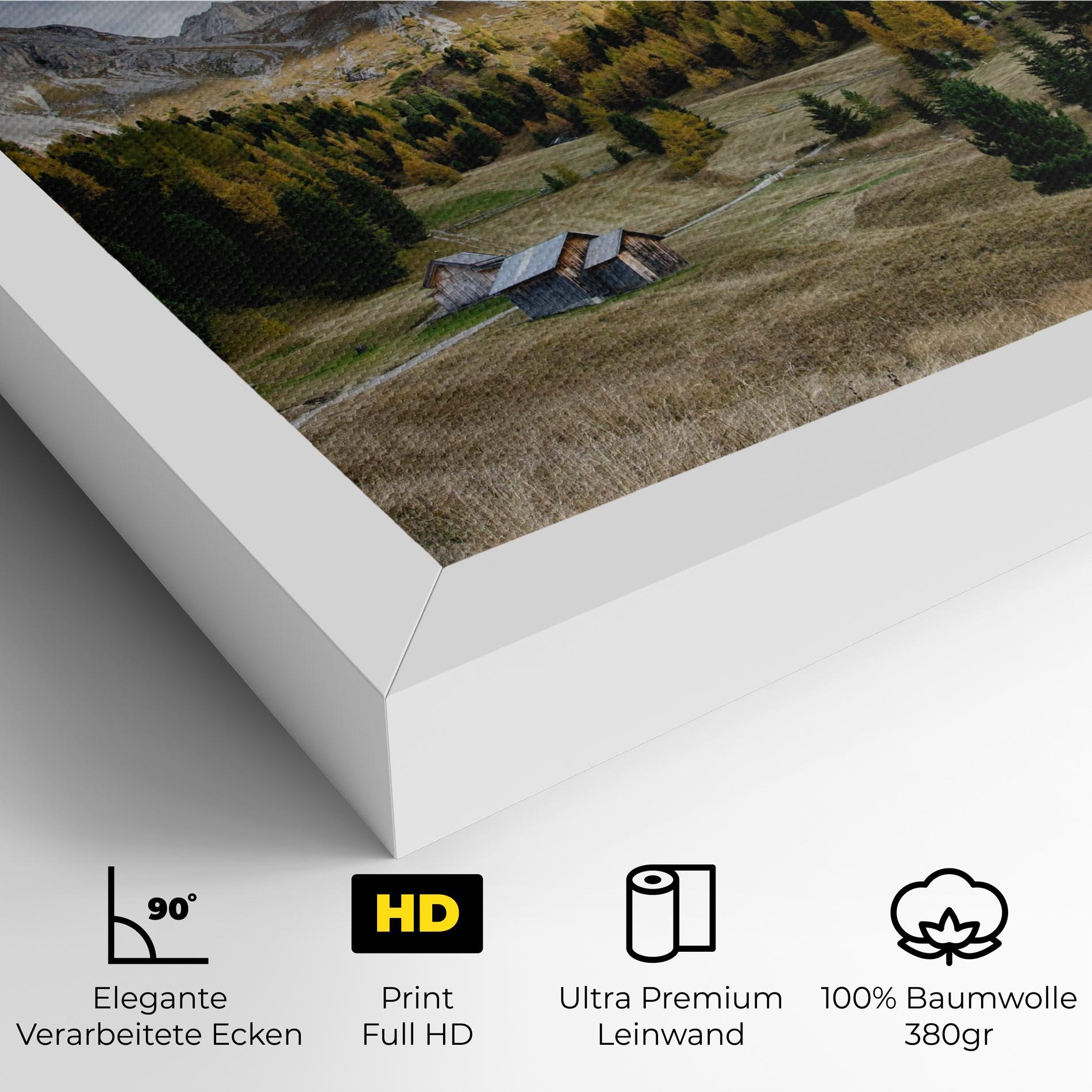 Leinwandbild Cloudy Mountains View mockup 4