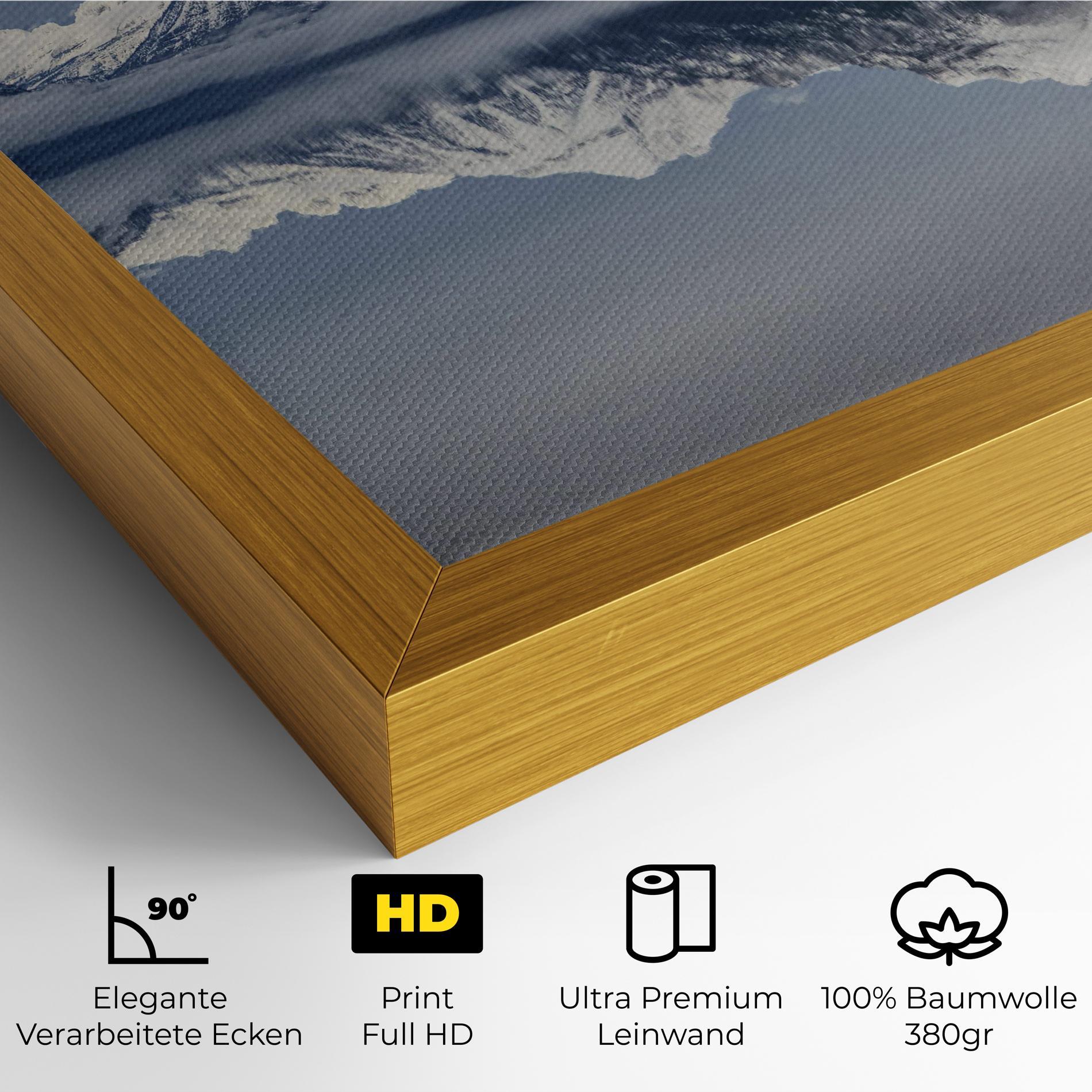 Leinwandbild Beautiful Snowy Mountain mockup 4