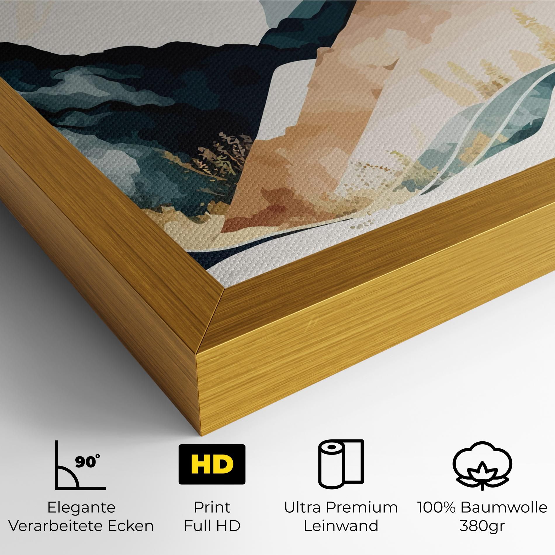 Gold Green Mountain mockup 4