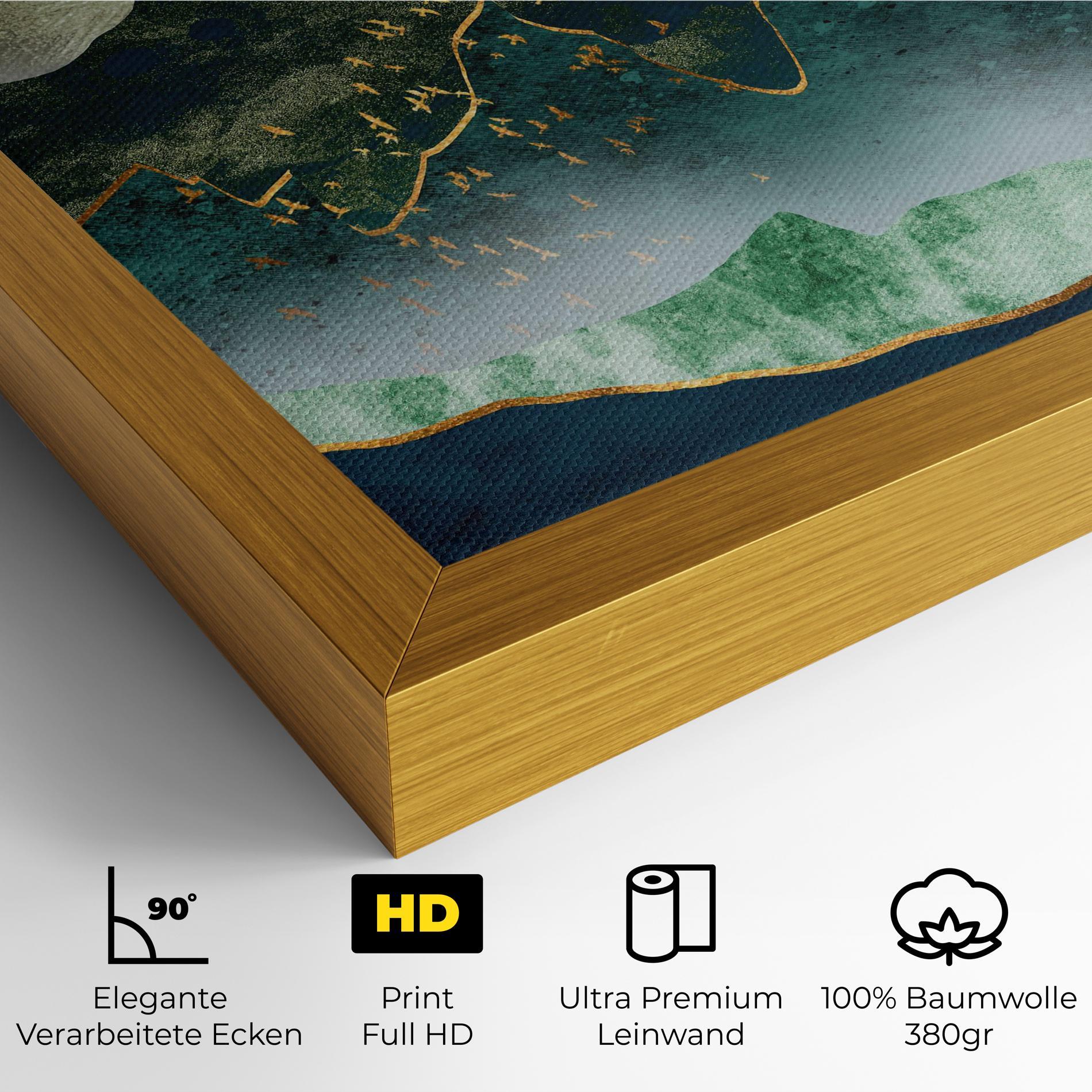 Leinwandbild Golden Mountains mockup 4