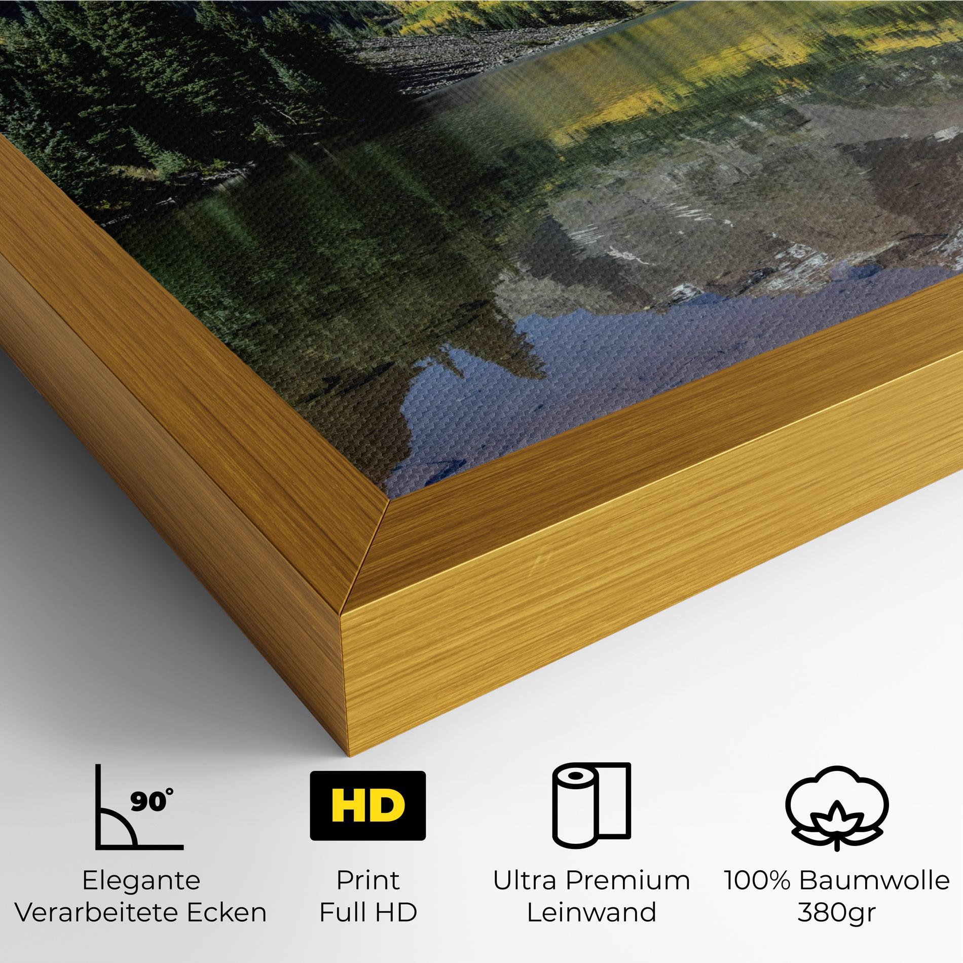 Leinwandbild Lake Green Mountain mockup 4