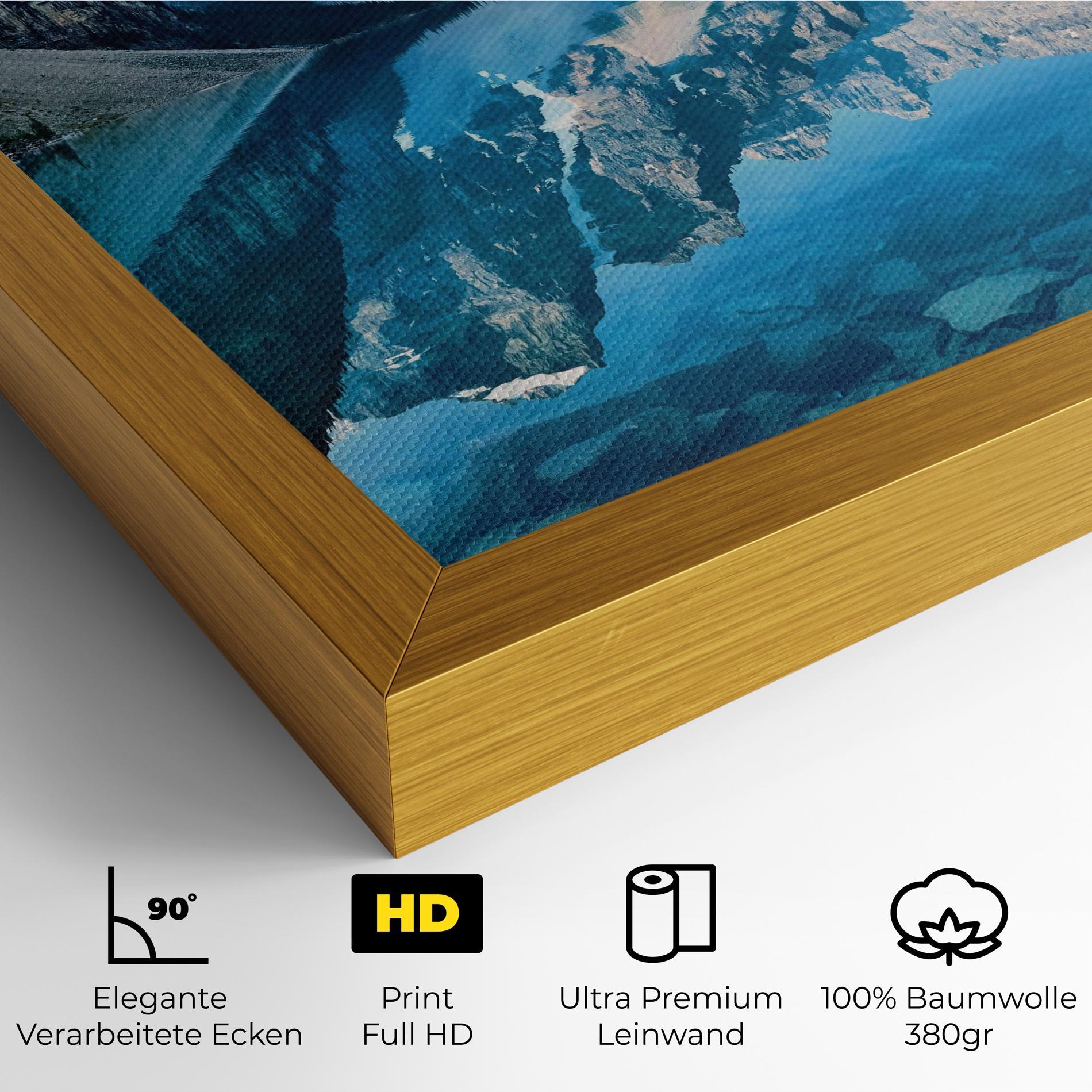 Leinwandbild Mountain Crystal Lake mockup 4